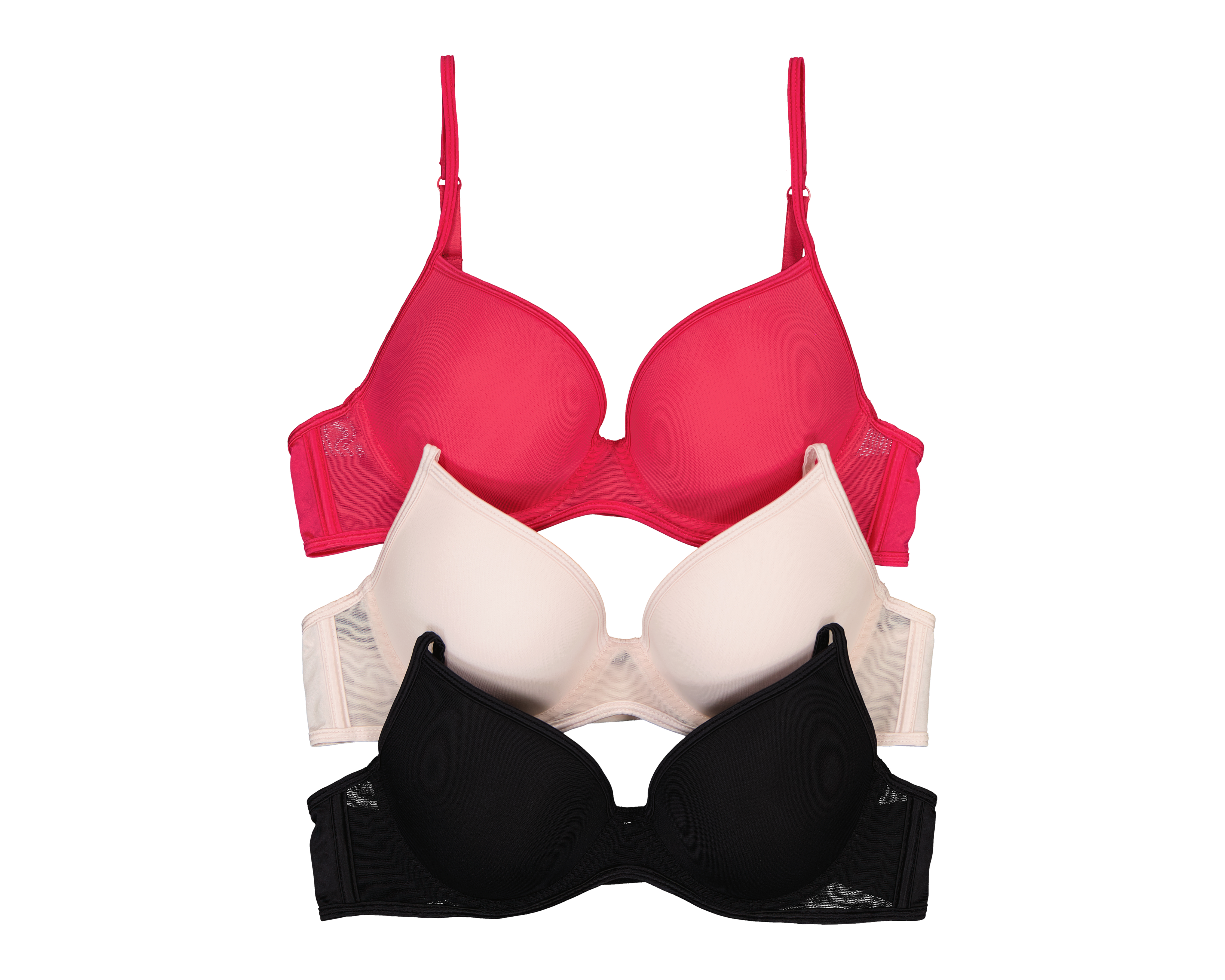 Foto 2 pulgar | Foto 1 | Brasier Media Copa con Mesh Lovest 3 Pack