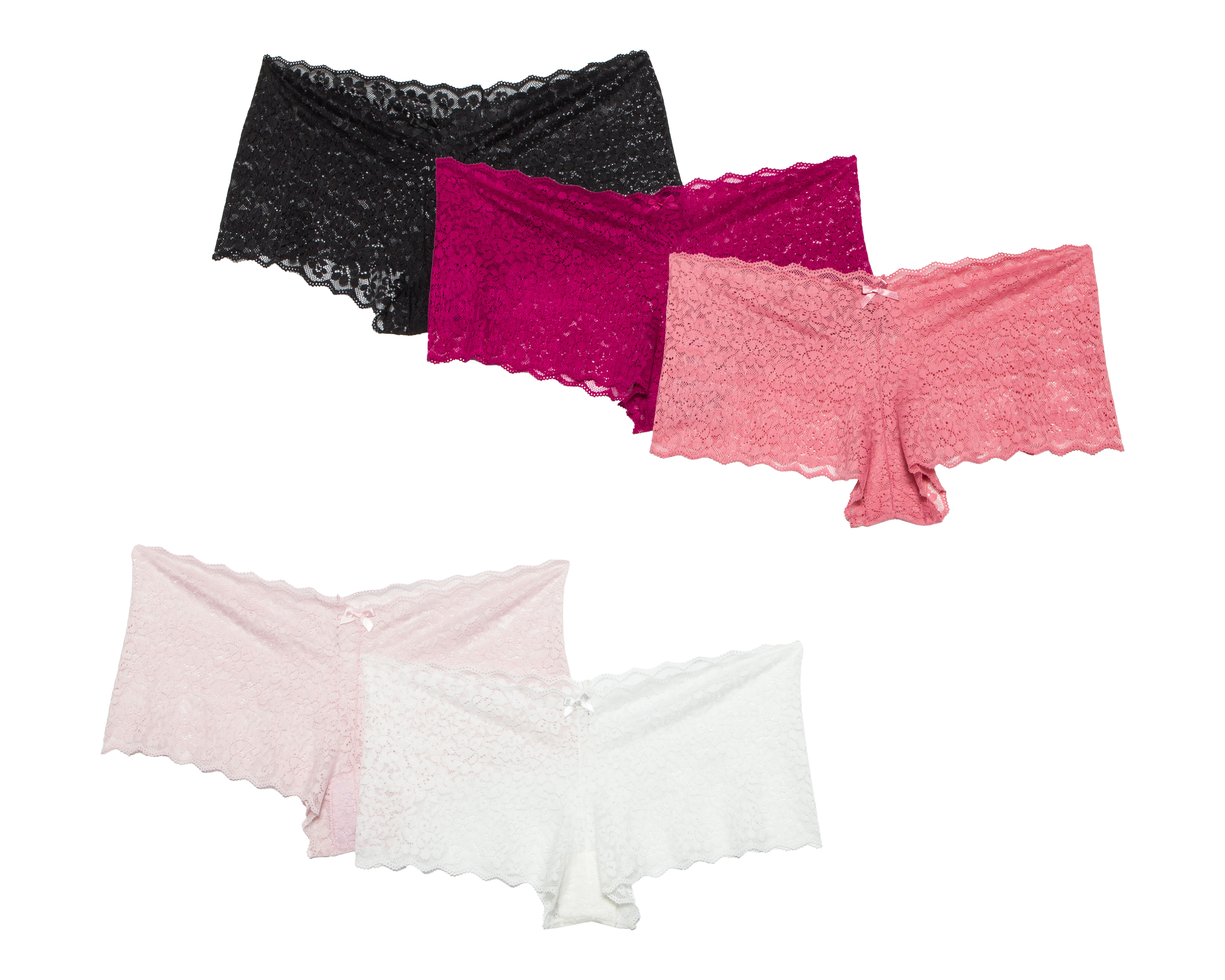 Bóxer de Encaje Frescura para Mujer 5 Piezas