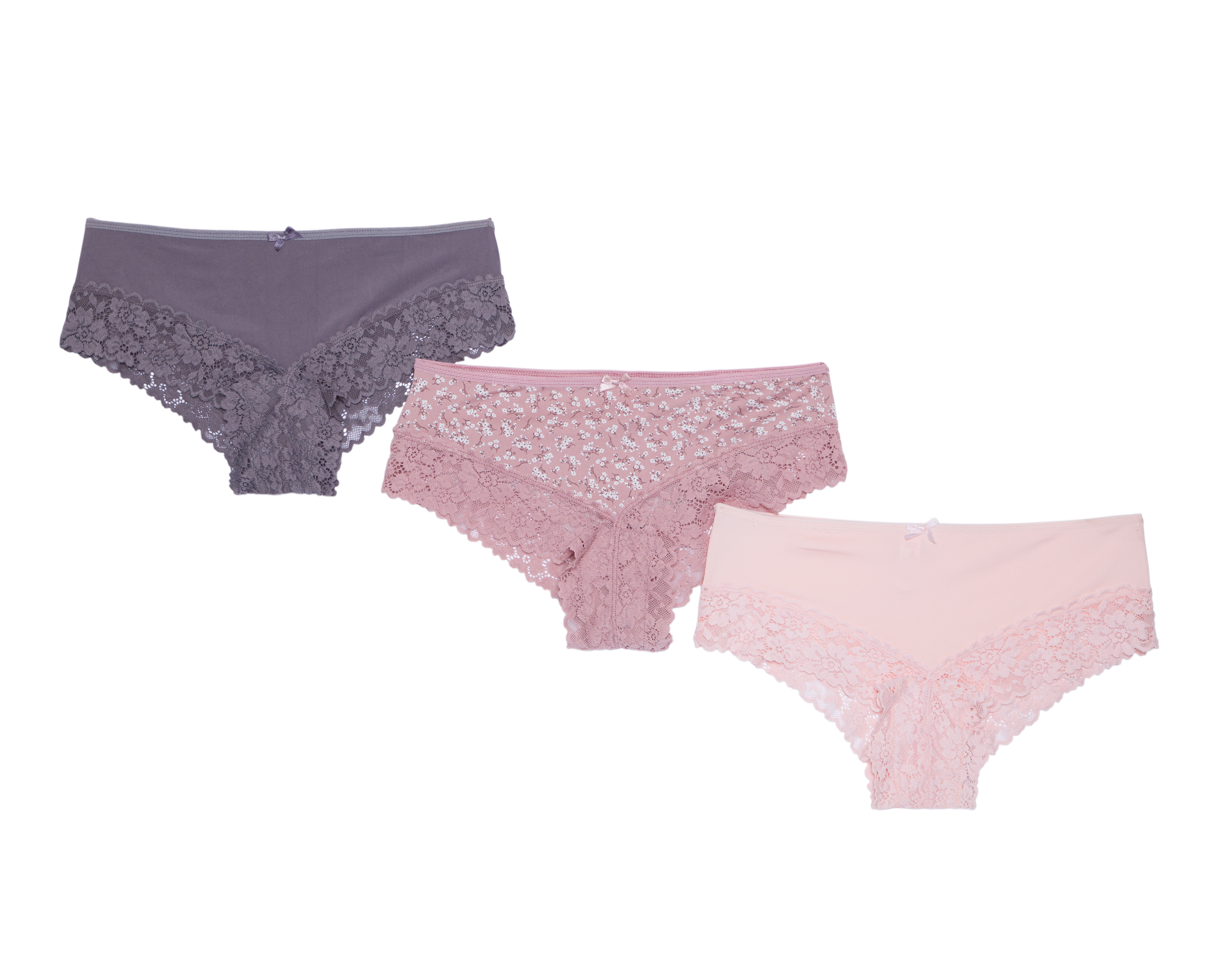 Foto 1 | Foto 1 | Bóxer con Encaje Frescura para Mujer 3 Pack