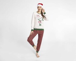 Pijama Navideña Disney Minnie Mouse para Mujer 3 Piezas