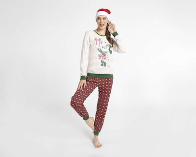 Foto 1 | Foto 1 | Pijama Navideña Disney Minnie Mouse para Mujer 3 Piezas