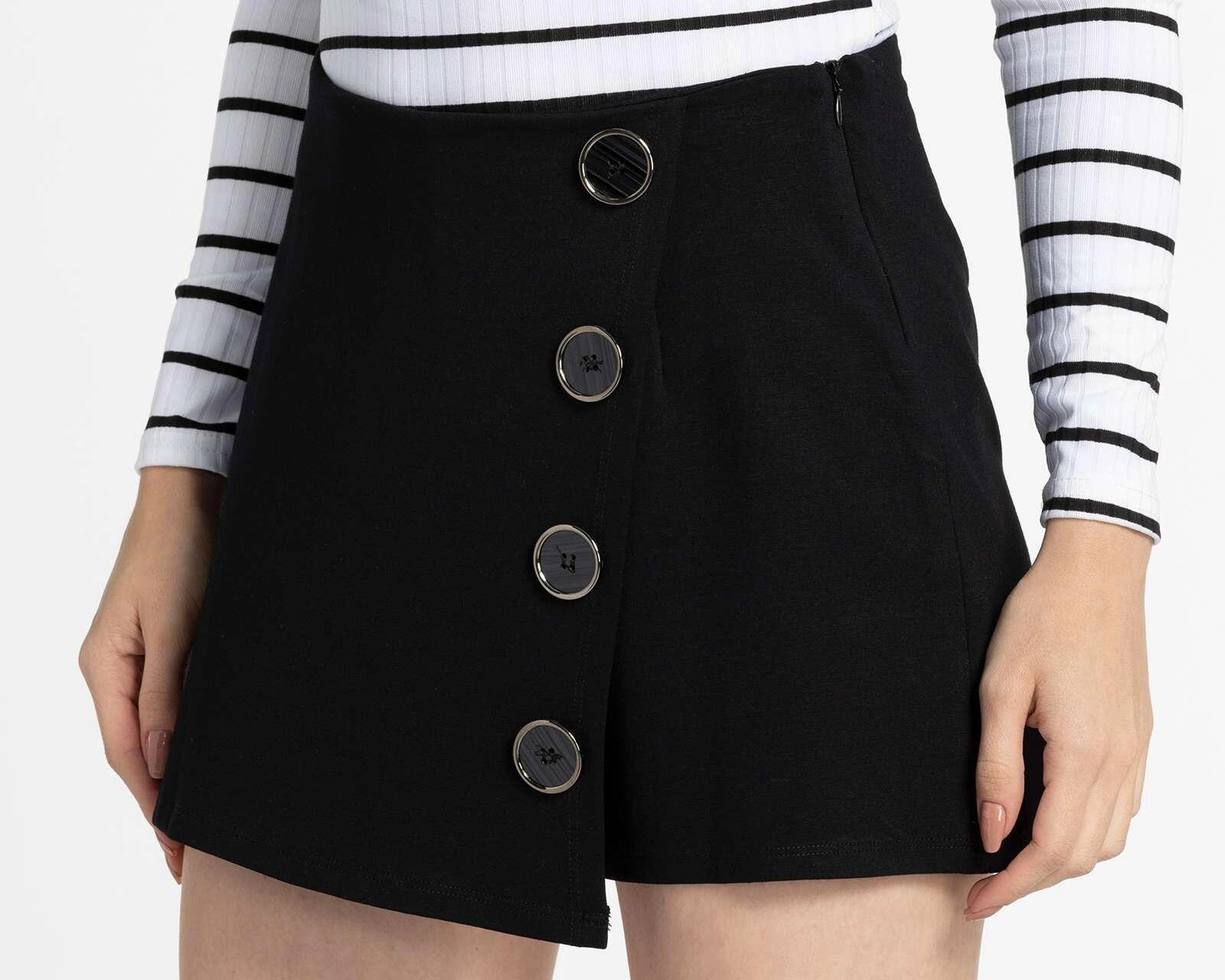 Foto 5 pulgar | Foto 4 | Short Falda Thinner con Botones