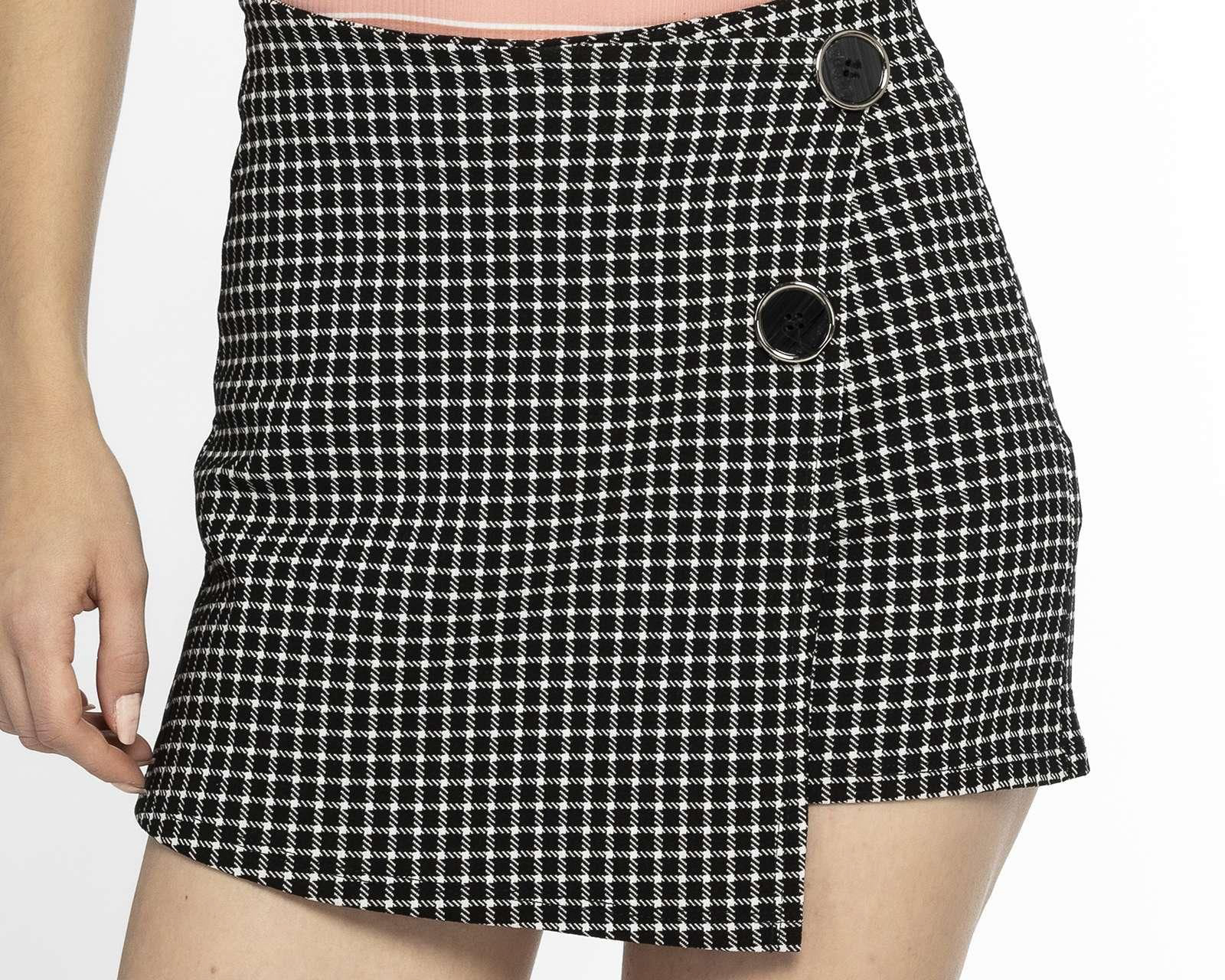 Foto 5 pulgar | Foto 4 | Short Falda Thinner a Cuadros