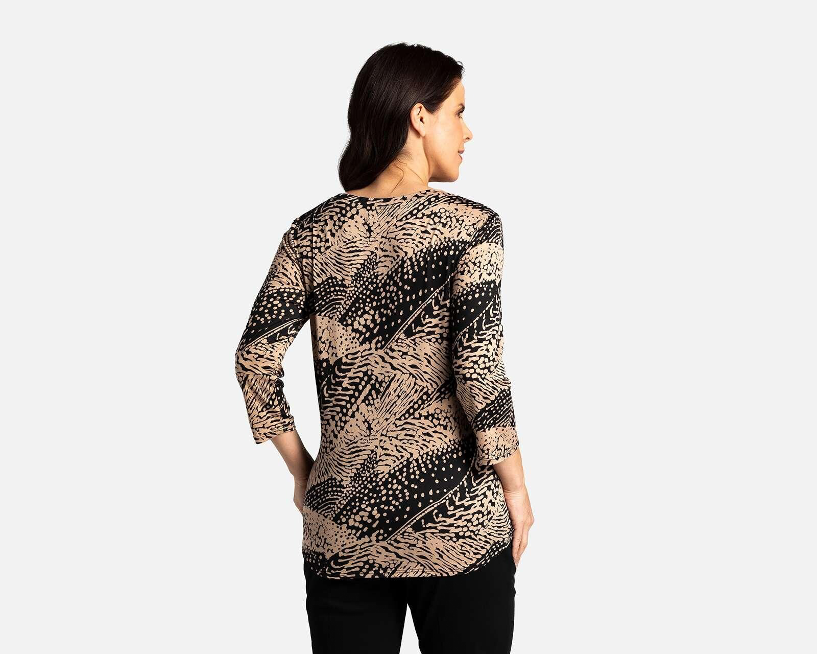 Foto 3 | Foto 3 | Blusa Sahara Manga 3/4 Estampado Asimétrico