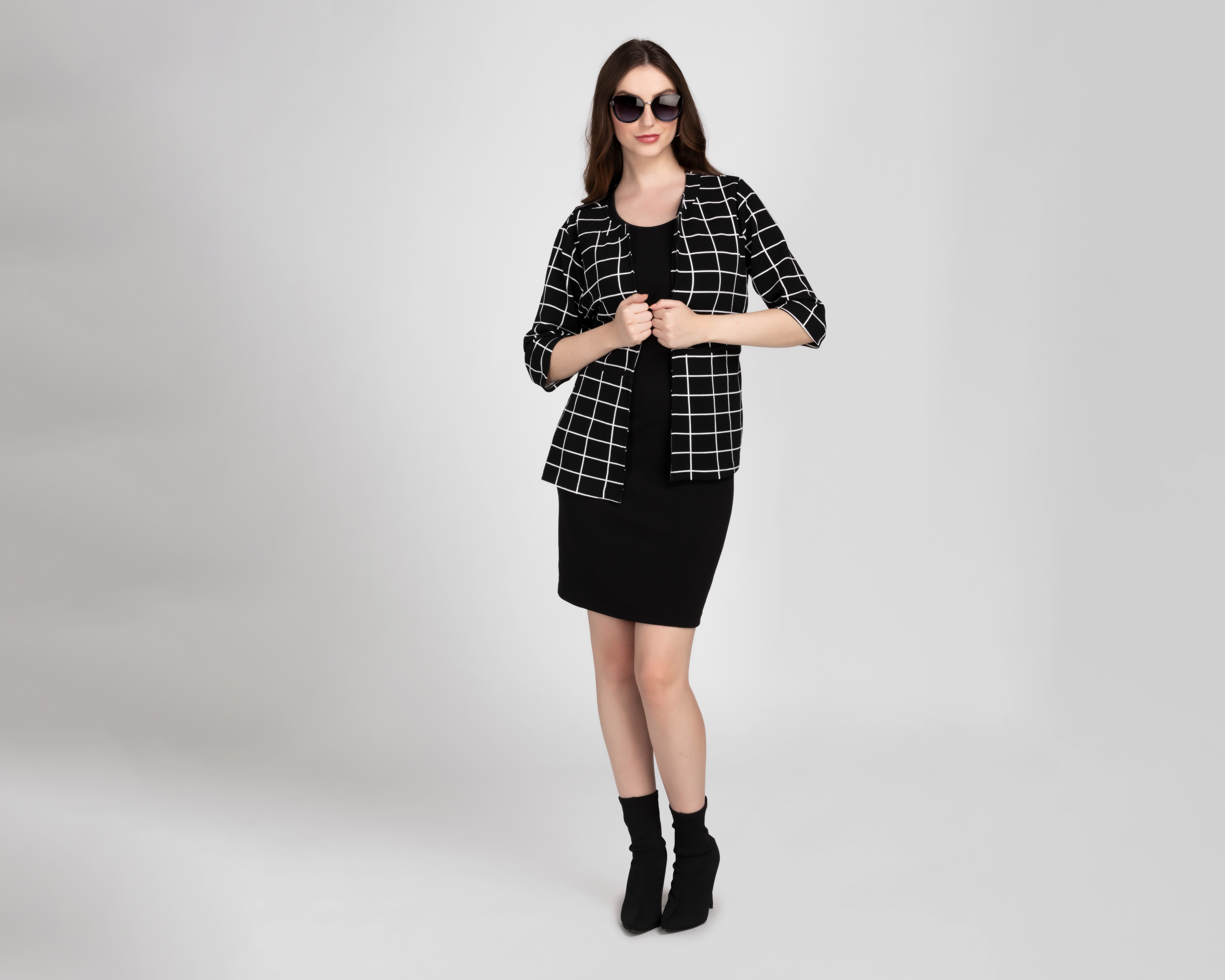 Foto 2 | Foto 2 | Vestido Casual Lady Sun con Sobreprenda a Cuadros