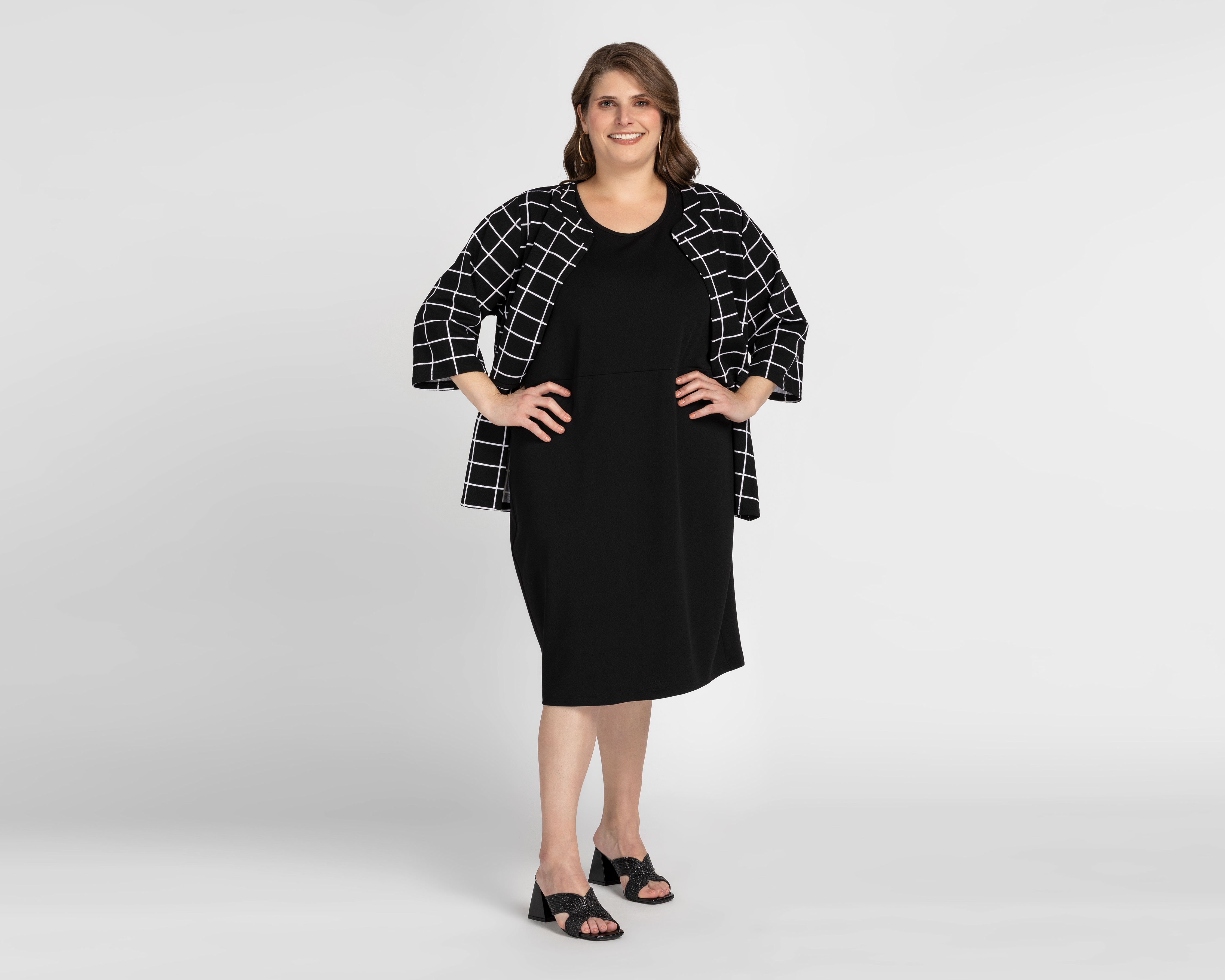 Foto 5 pulgar | Foto 4 | Vestido Casual Lady Sun con Sobreprenda a Cuadros