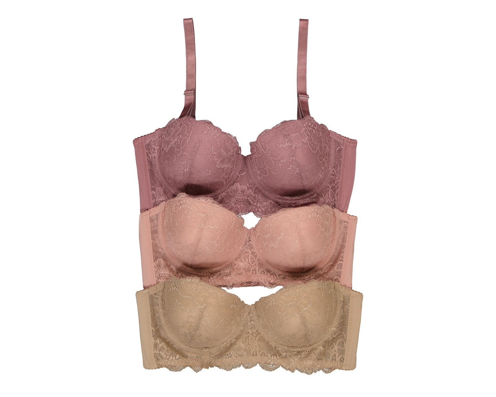 Brasier Media Copa de Encaje Eva Tu Estilo Íntimo 3 Pack