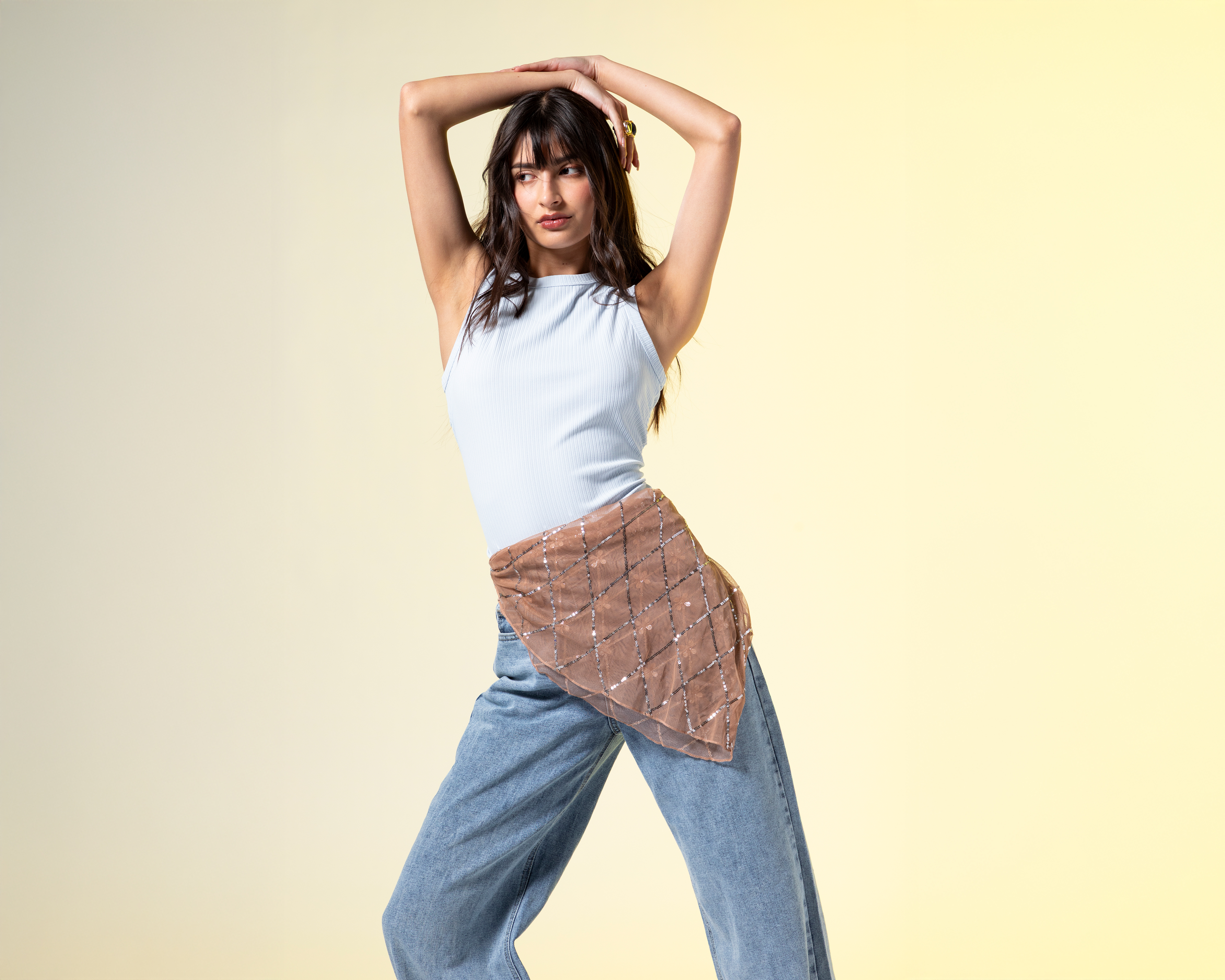 Foto 3 pulgar | Foto 2 | Playera Azul Strona para Mujer