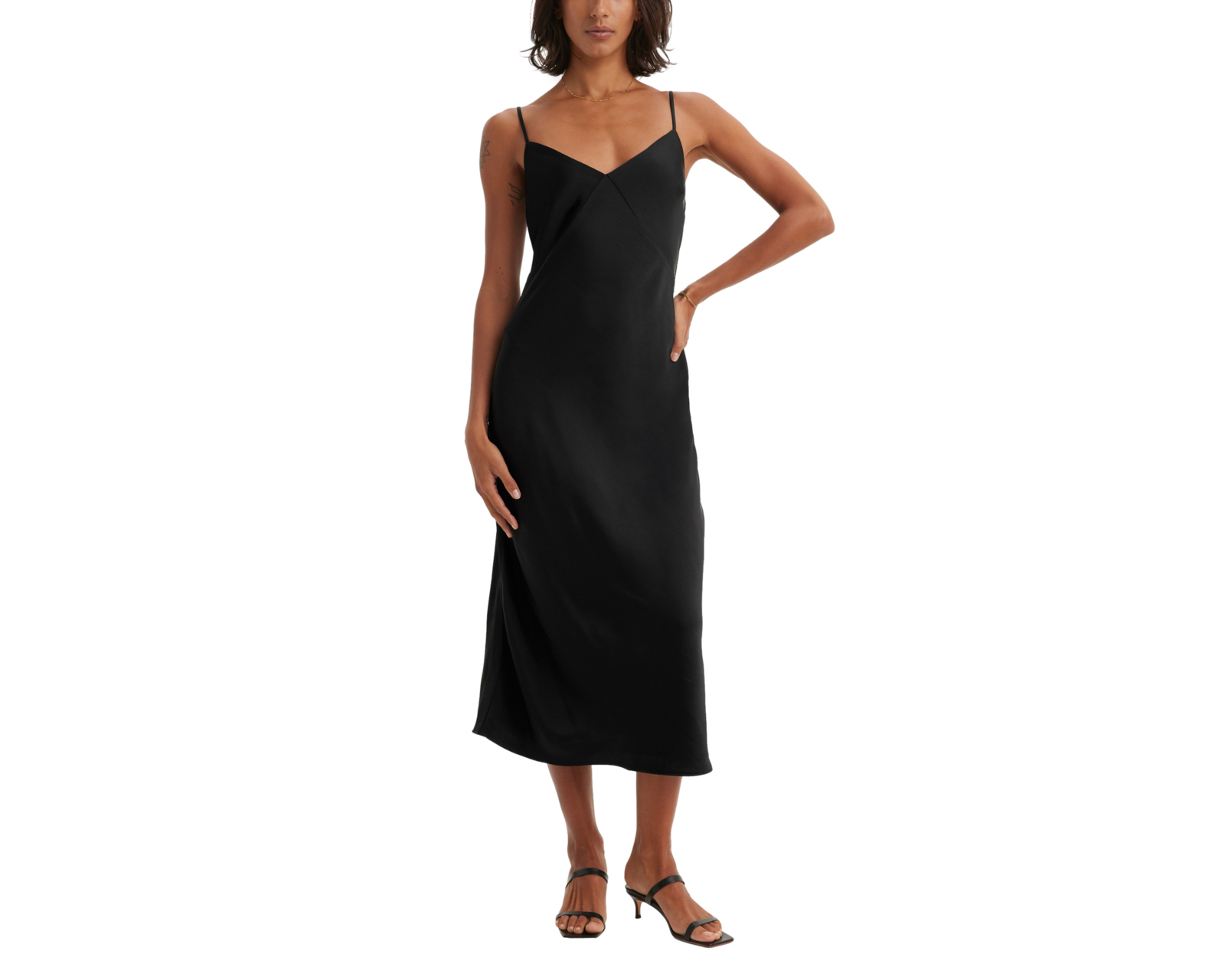 Foto 2 pulgar | Foto 1 | Vestido Casual Levi's Midi Negro