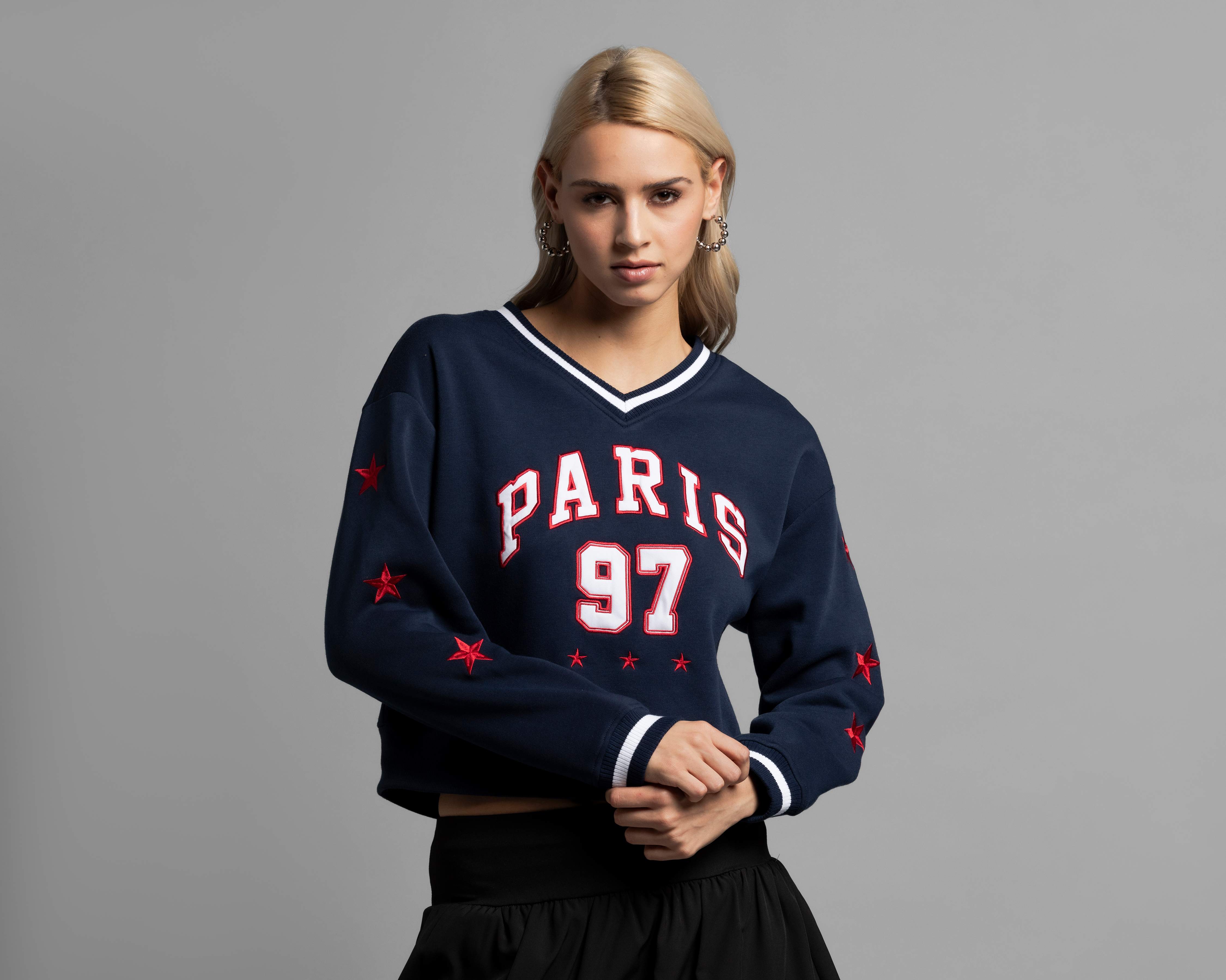 Sudadera con Bordado Strona para Mujer