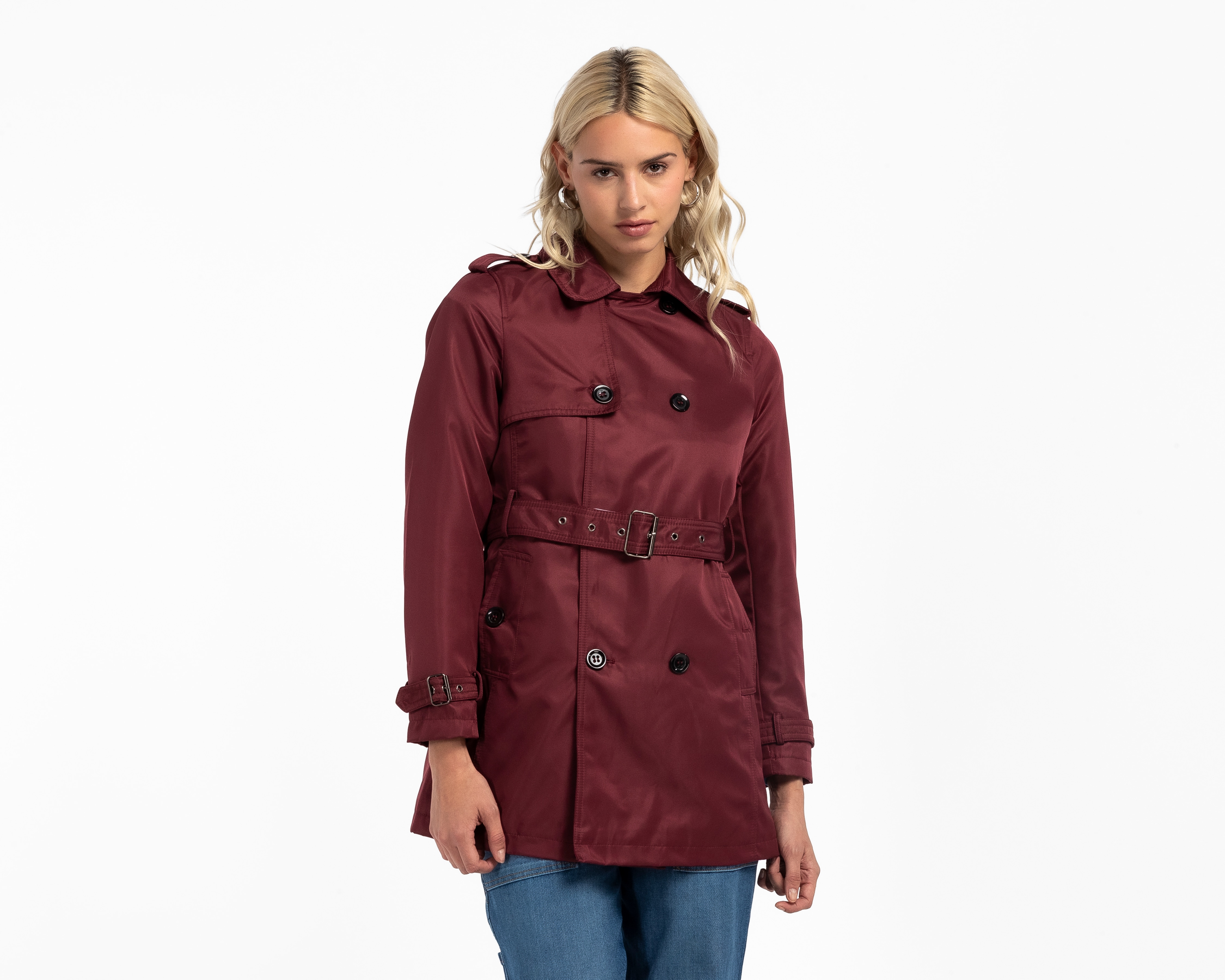 Gabardina con Cinturón Refill para Mujer