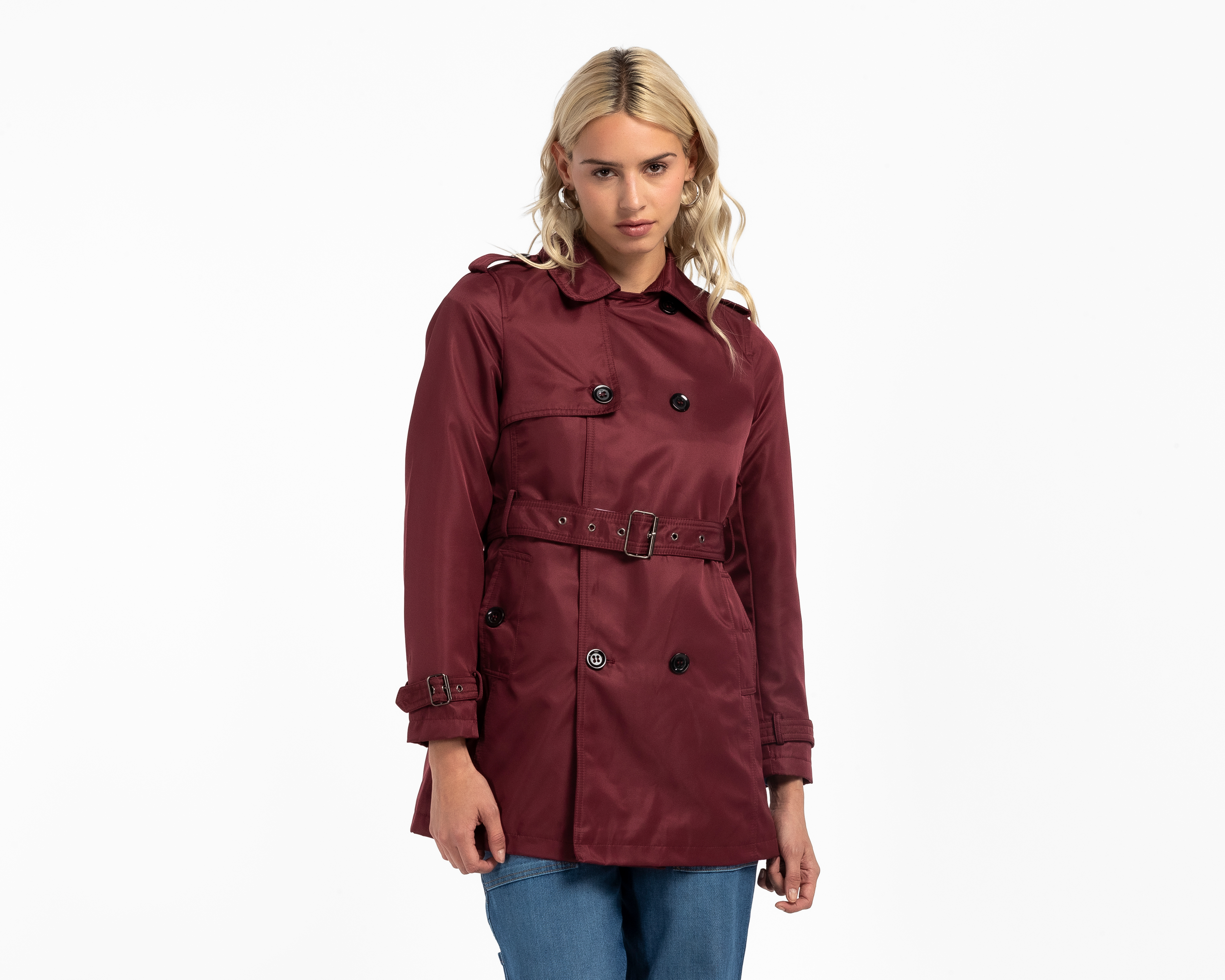 Gabardina con Cinturón Refill para Mujer