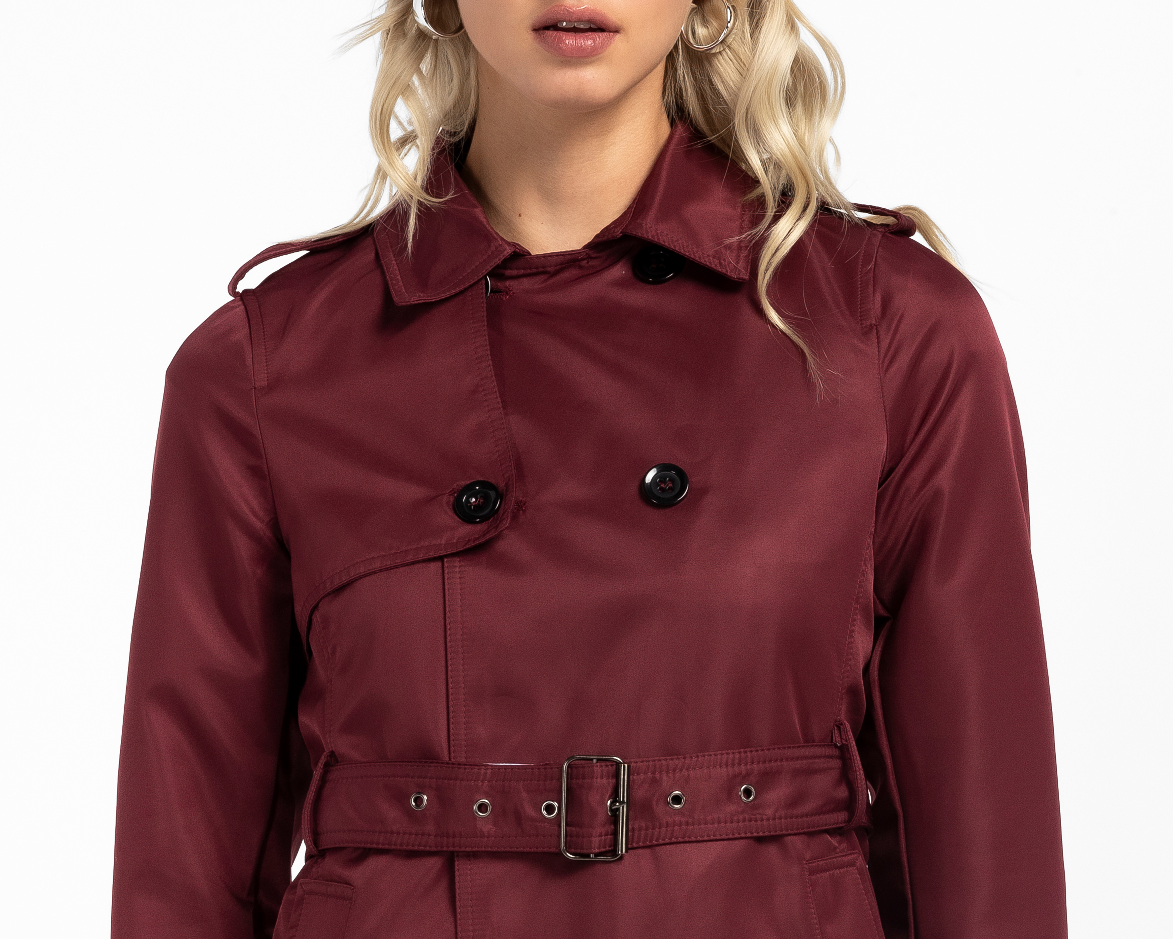 Foto 4 | Foto 4 | Gabardina con Cinturón Refill para Mujer