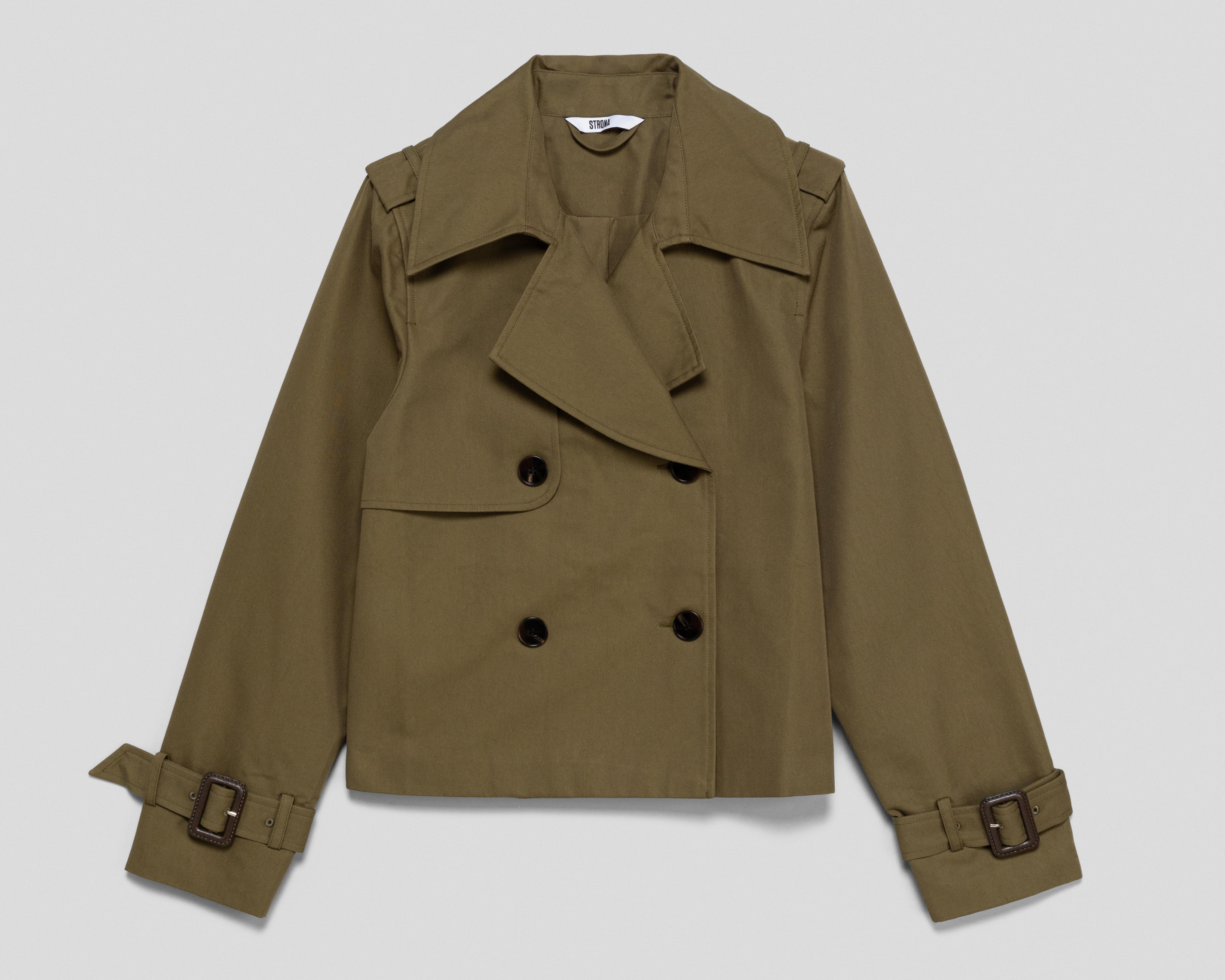 Gabardina Verde Strona para Mujer