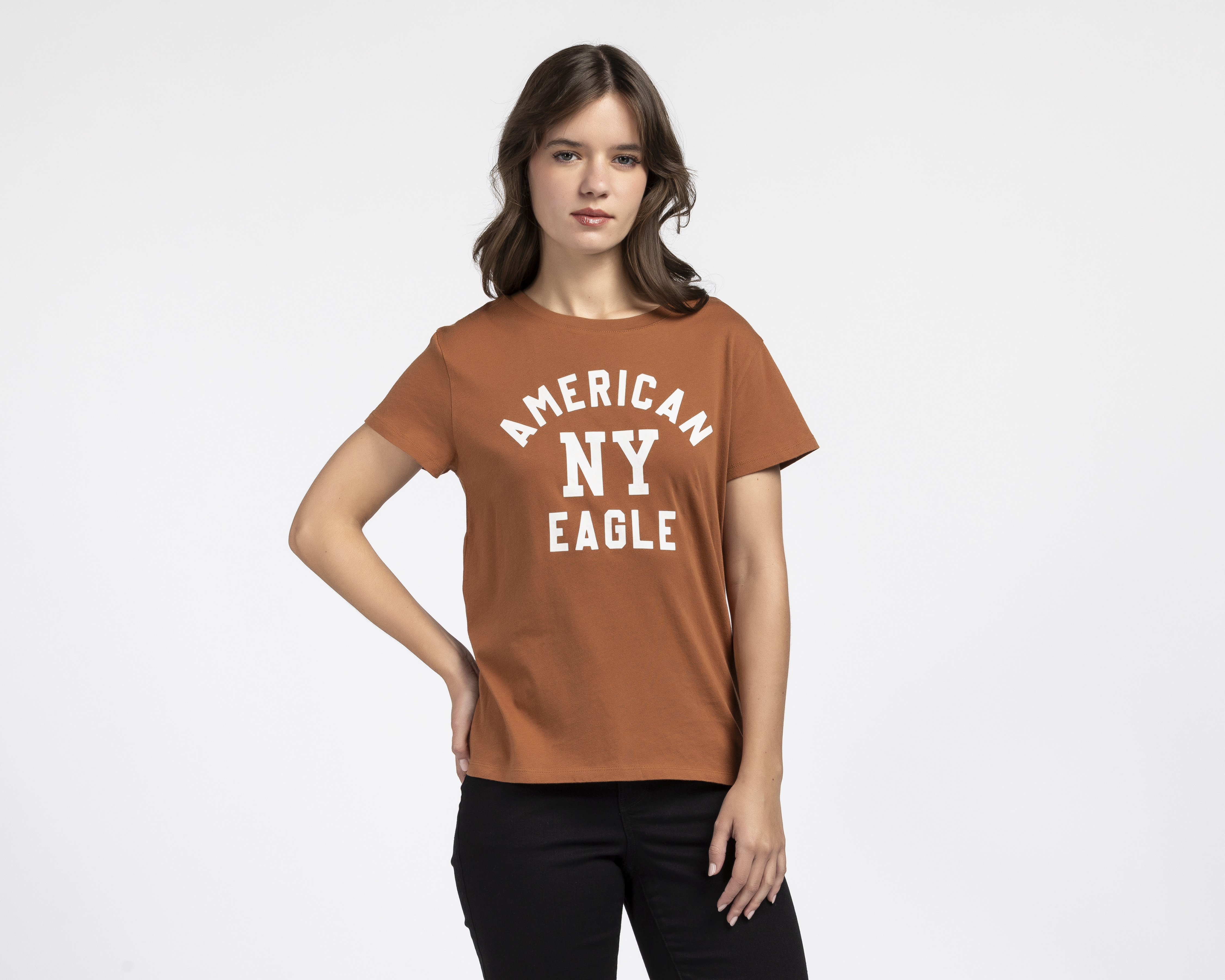 Foto 2 pulgar | Foto 1 | Playera Manga Corta American Eagle para Mujer