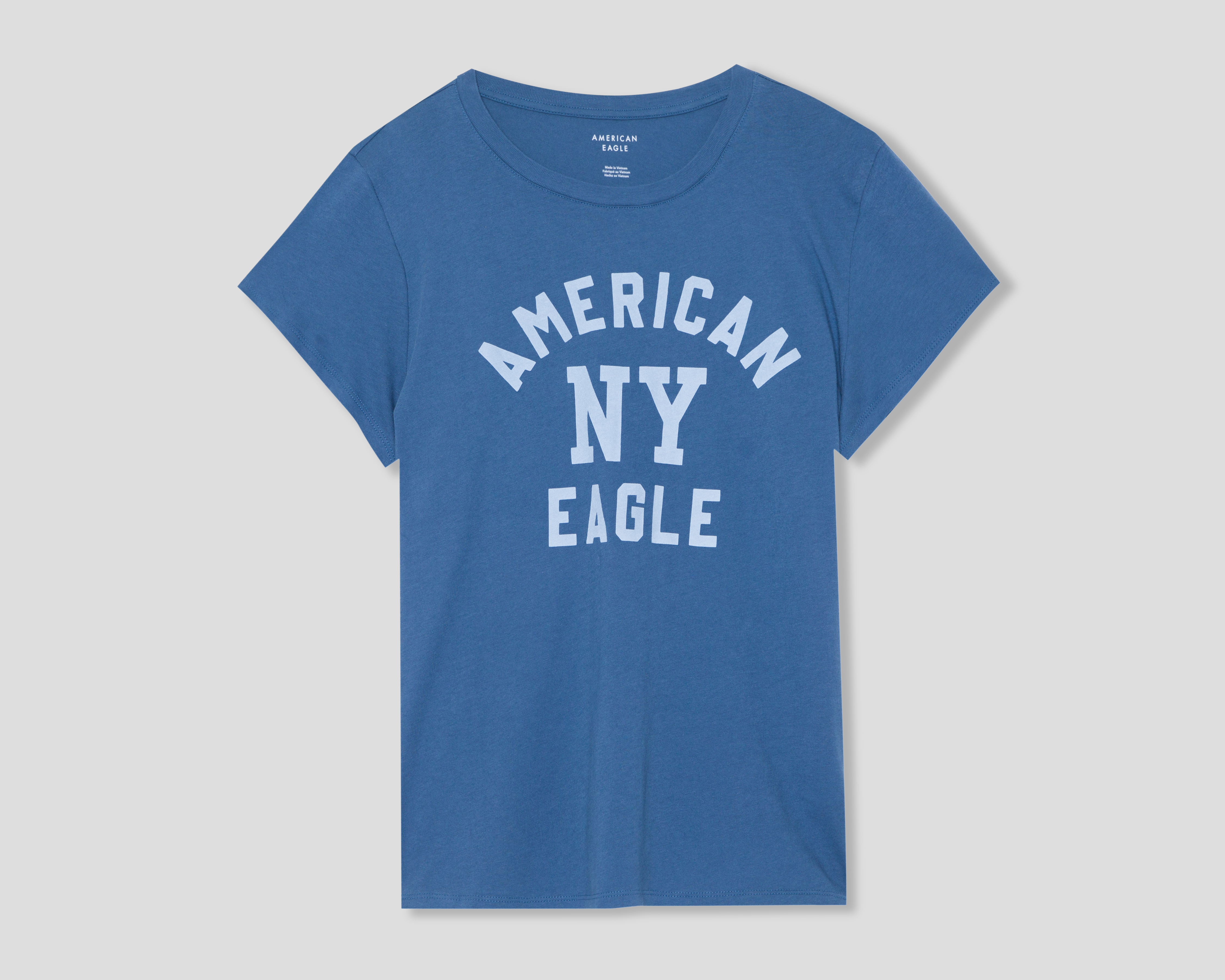 Foto 2 pulgar | Foto 1 | Playera Azul American Eagle para Mujer