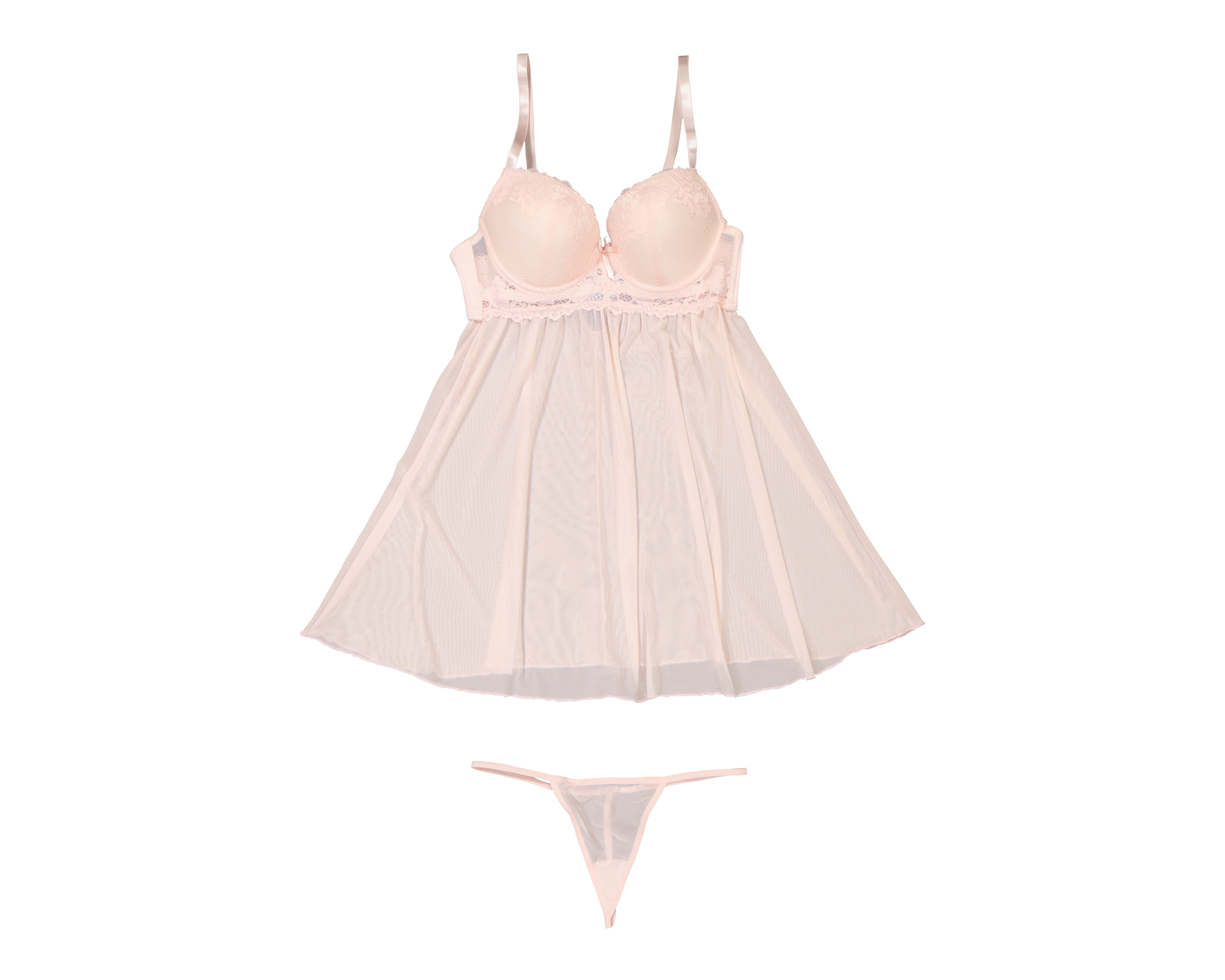 Baby Doll Carnival con Encaje para Mujer