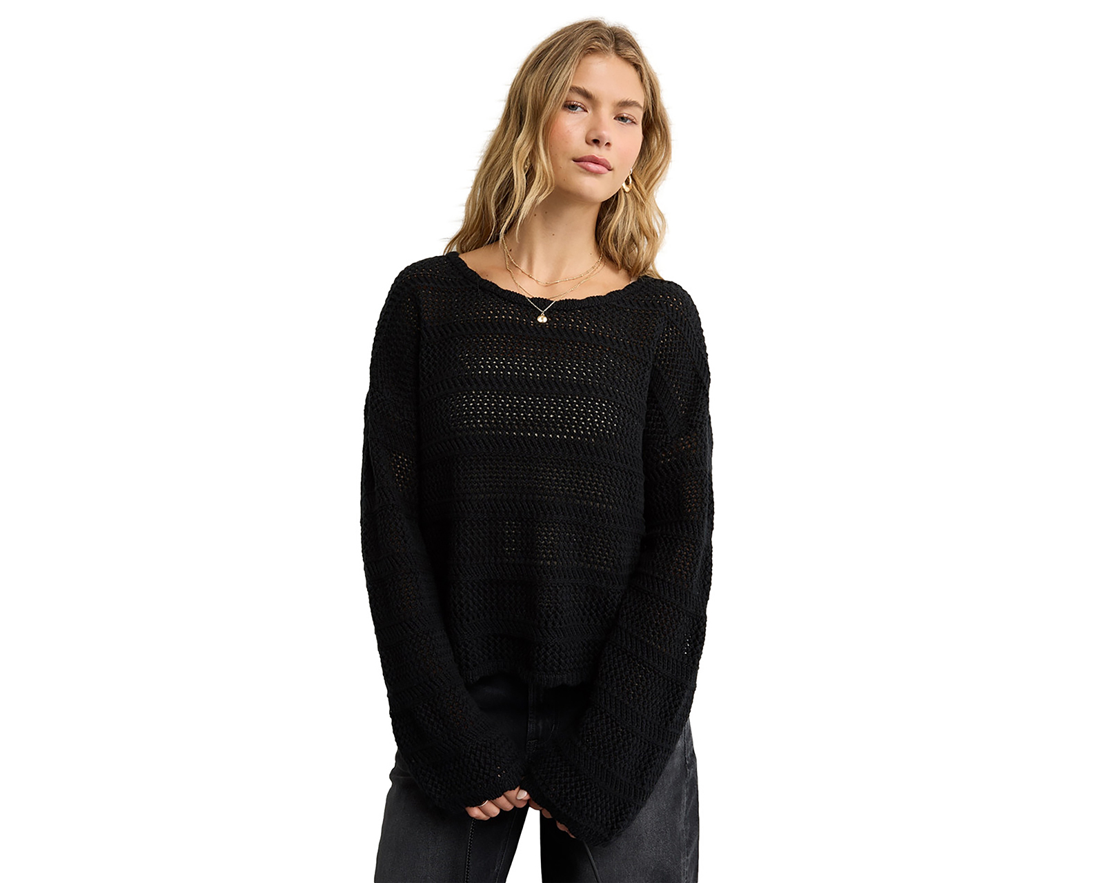 Foto 1 | Foto 1 | Suéter Negro American Eagle para Mujer