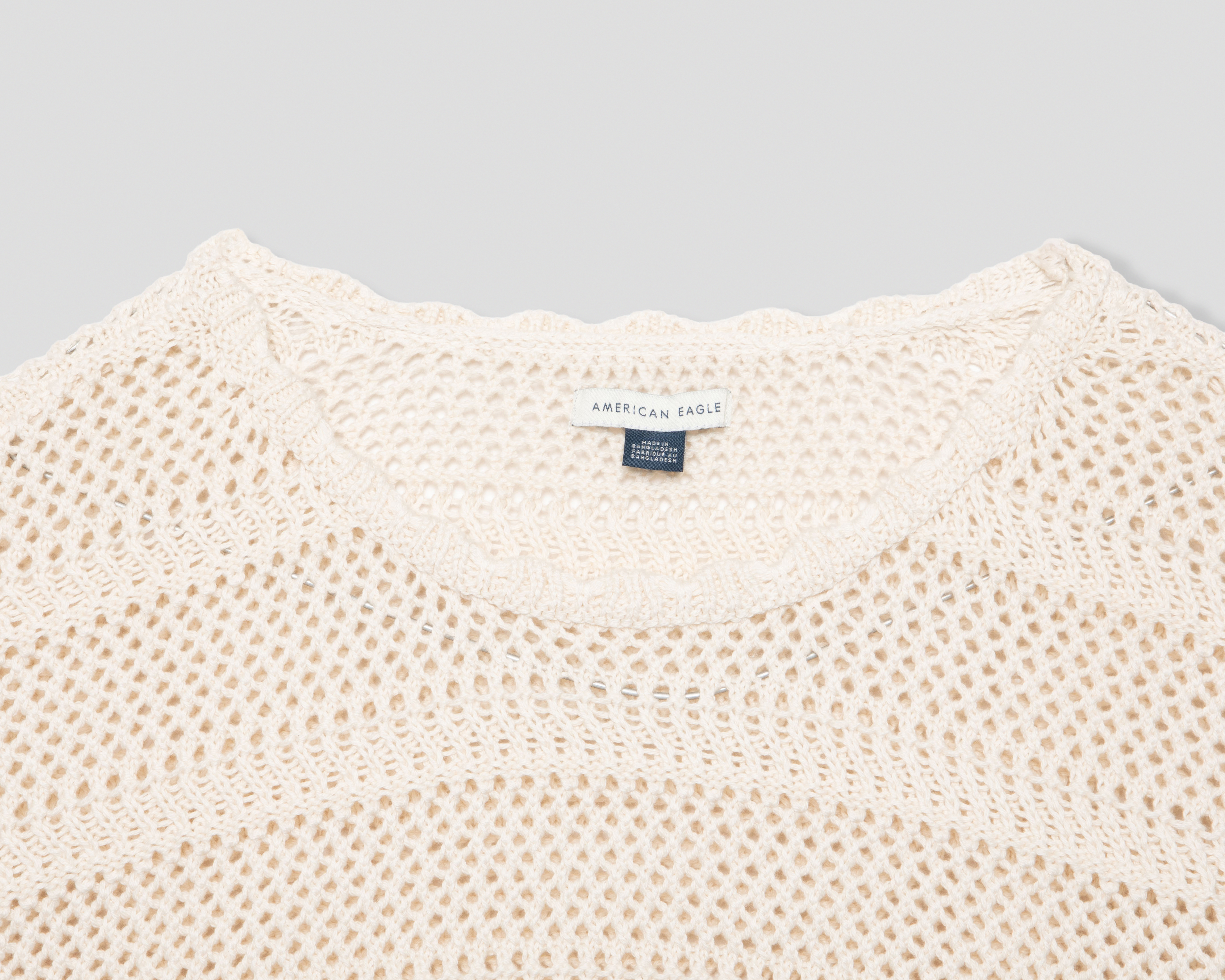 Foto 4 pulgar | Foto 3 | Suéter de Algodón Tenido American Eagle para Mujer