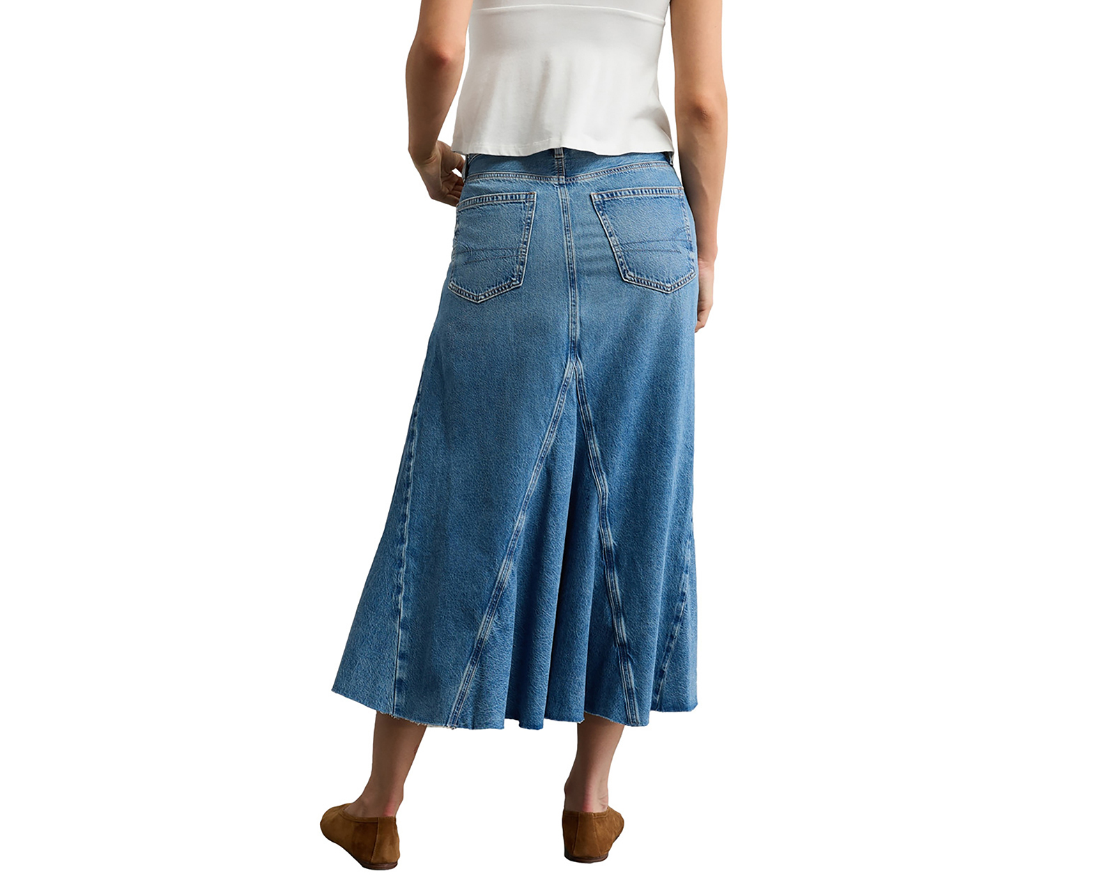 Foto 2 | Foto 2 | Falda de Mezclilla American Eagle Azul para Mujer