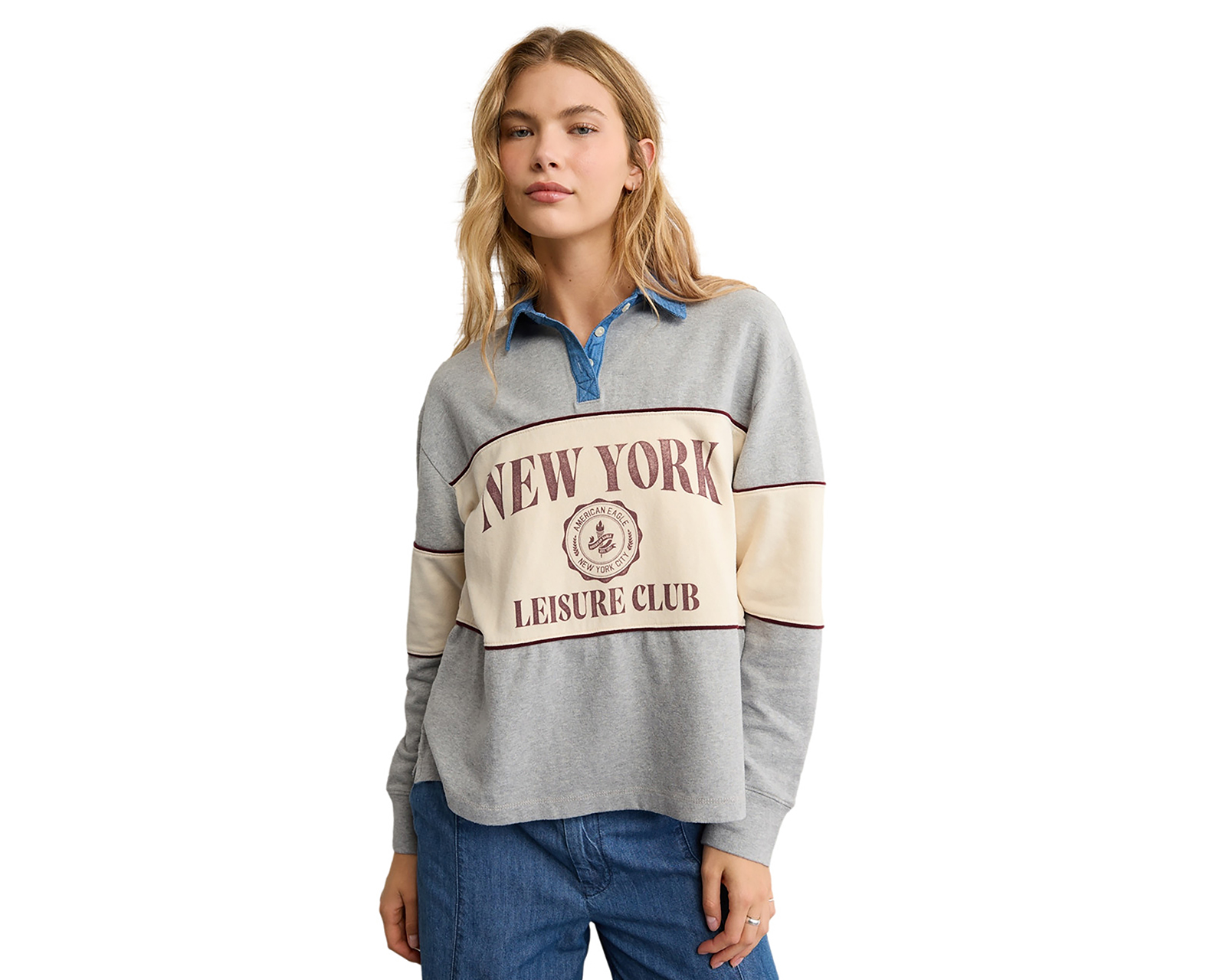 Playera Manga Larga American Eagle para Mujer