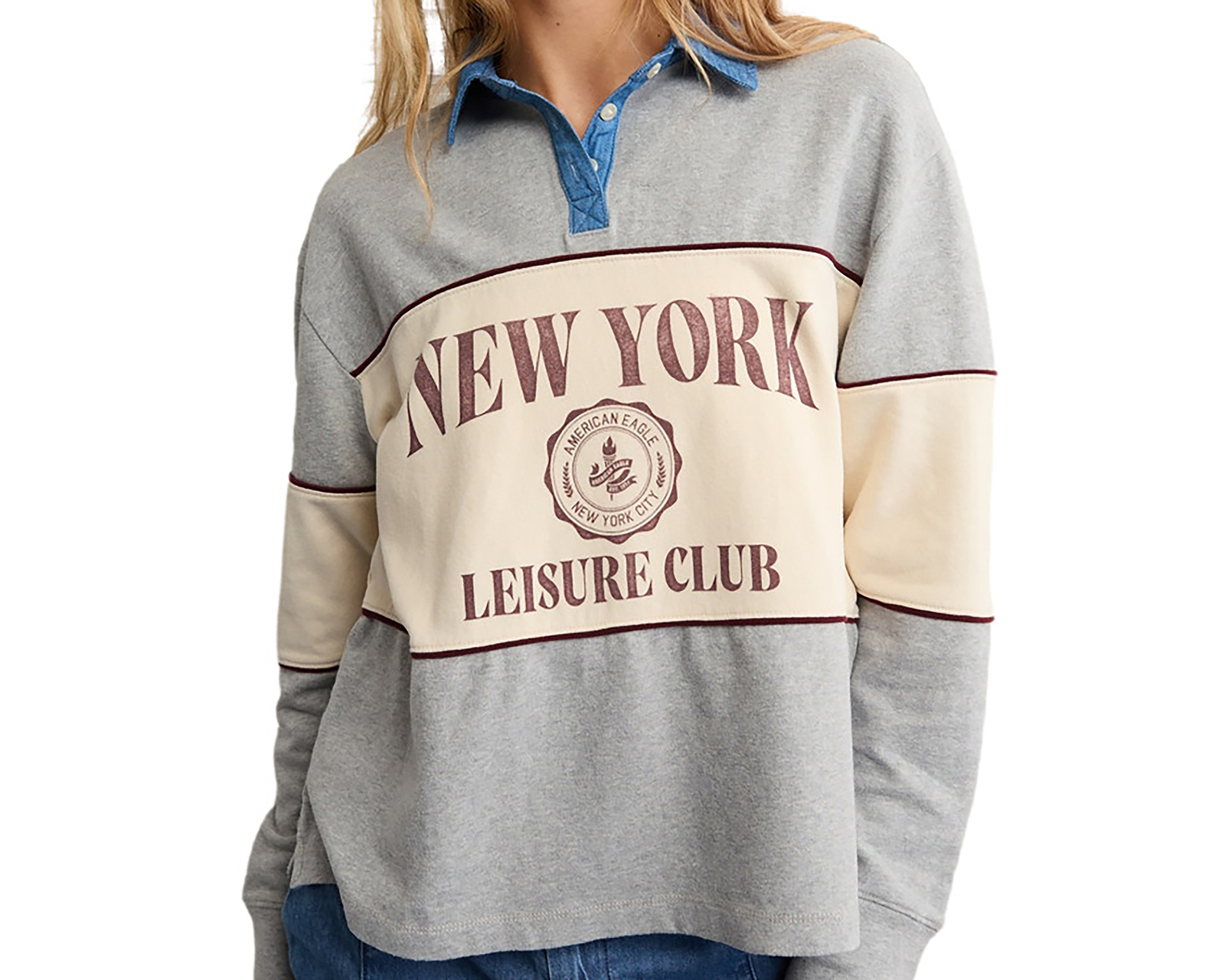 Foto 3 | Foto 3 | Playera Manga Larga American Eagle para Mujer