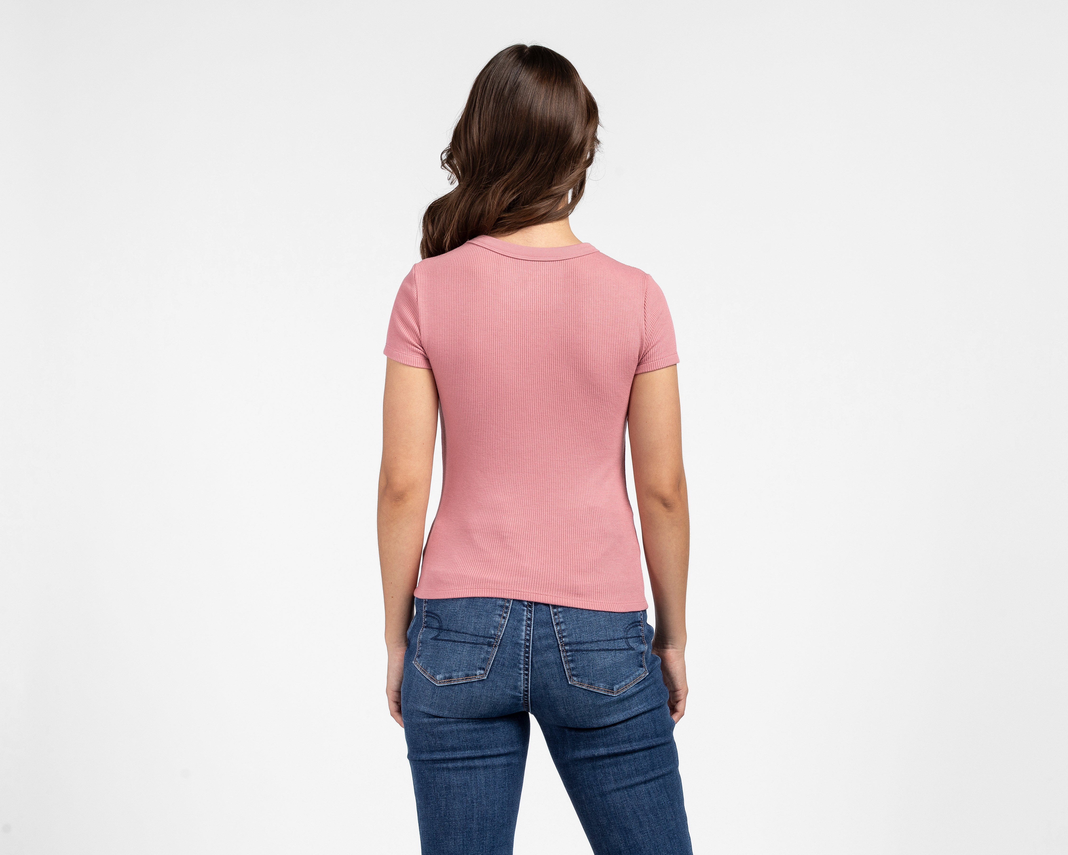 Foto 4 pulgar | Foto 3 | Playera Rosa American Eagle para Mujer