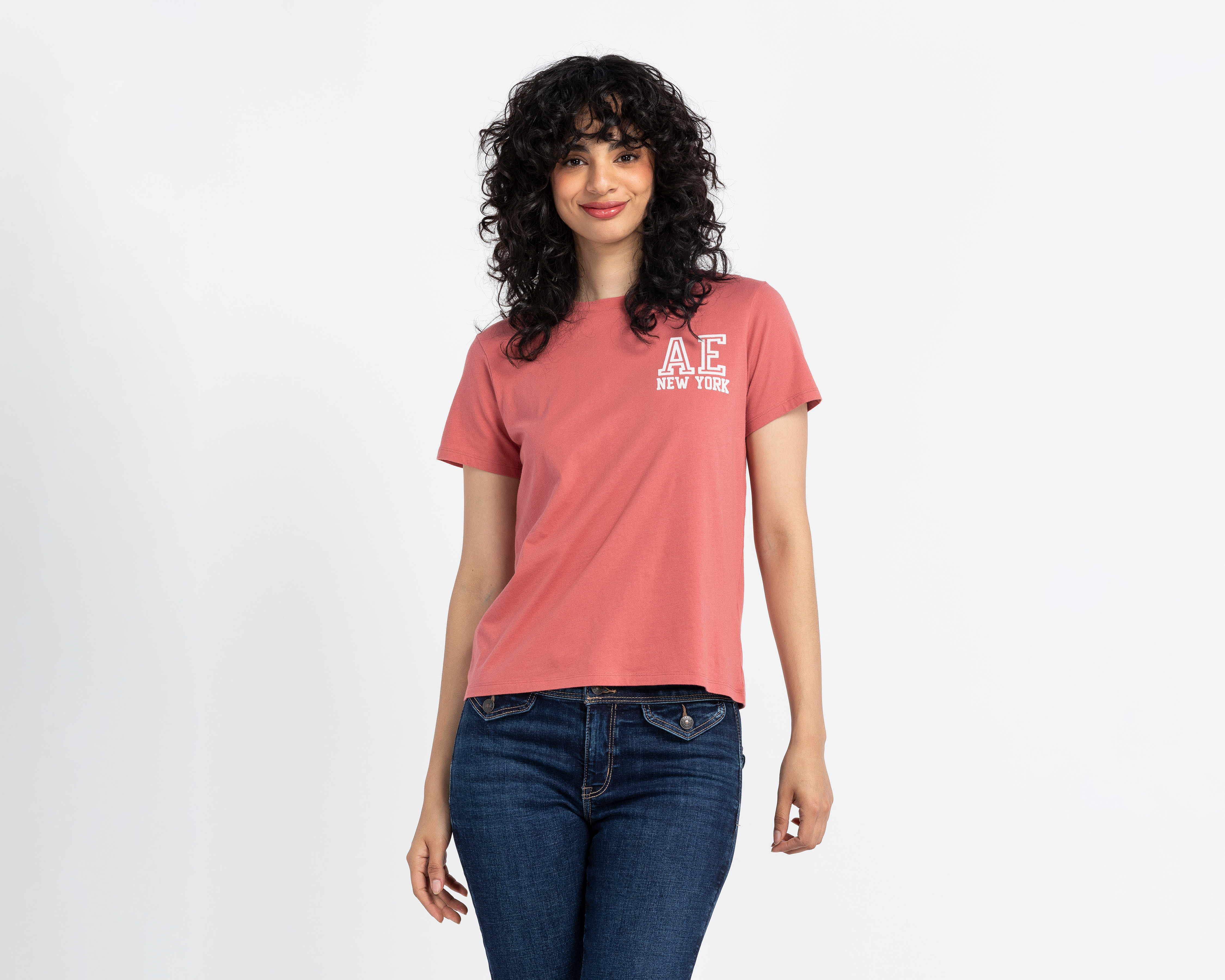 Foto 2 pulgar | Foto 1 | Playera Manga Corta American Eagle para Mujer