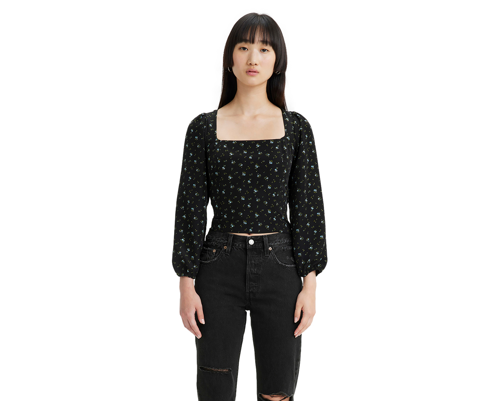 Blusa Levi's Floreada Manga Larga