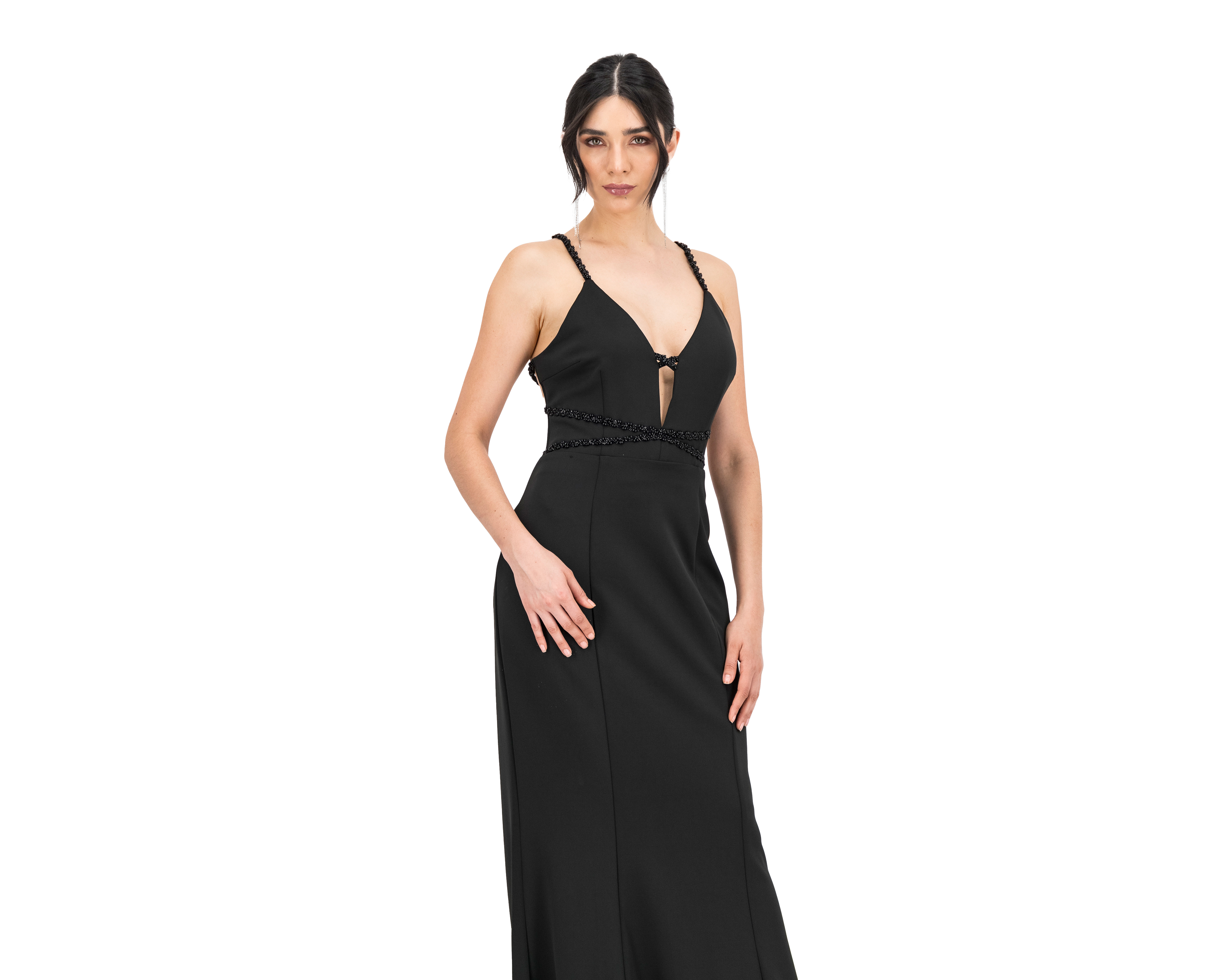 Foto 5 | Foto 5 | Vestido Minuet de Fiesta Largo de Tirantes Negro