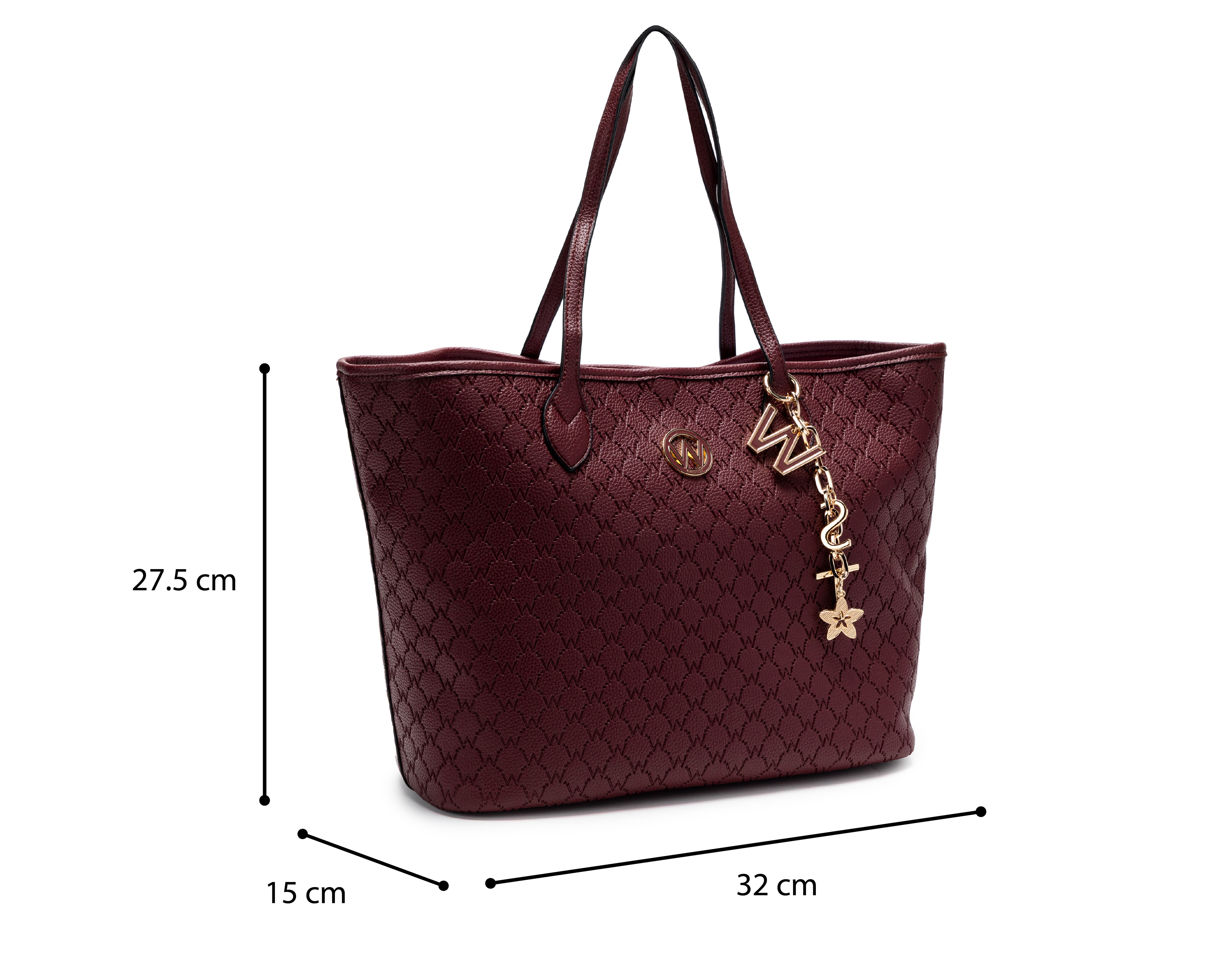 Foto 5 | Foto 5 | Bolsa de Hombro Westies Tabyna Wine con Cosmetiquera