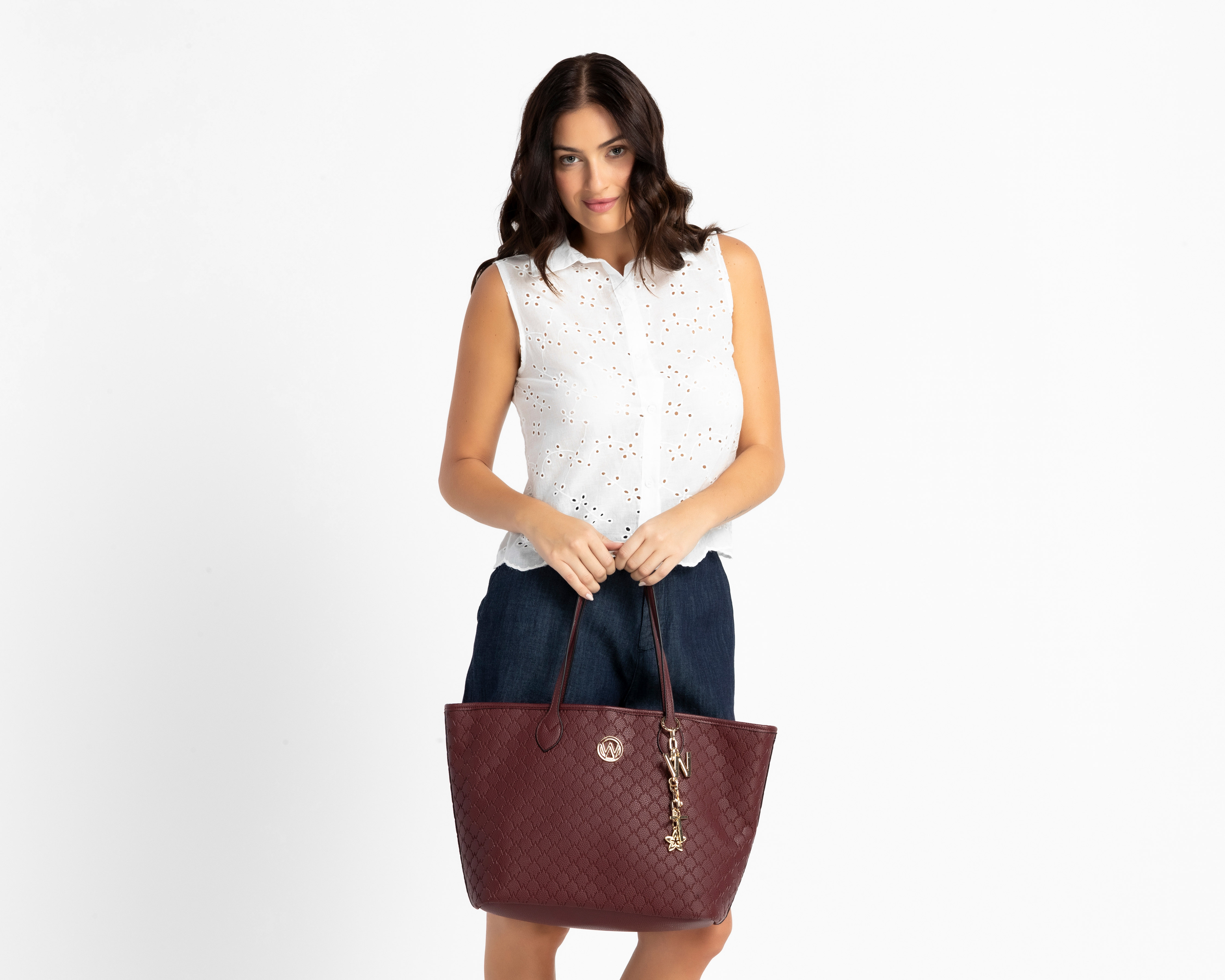 Foto 6 | Foto 6 | Bolsa de Hombro Westies Tabyna Wine con Cosmetiquera