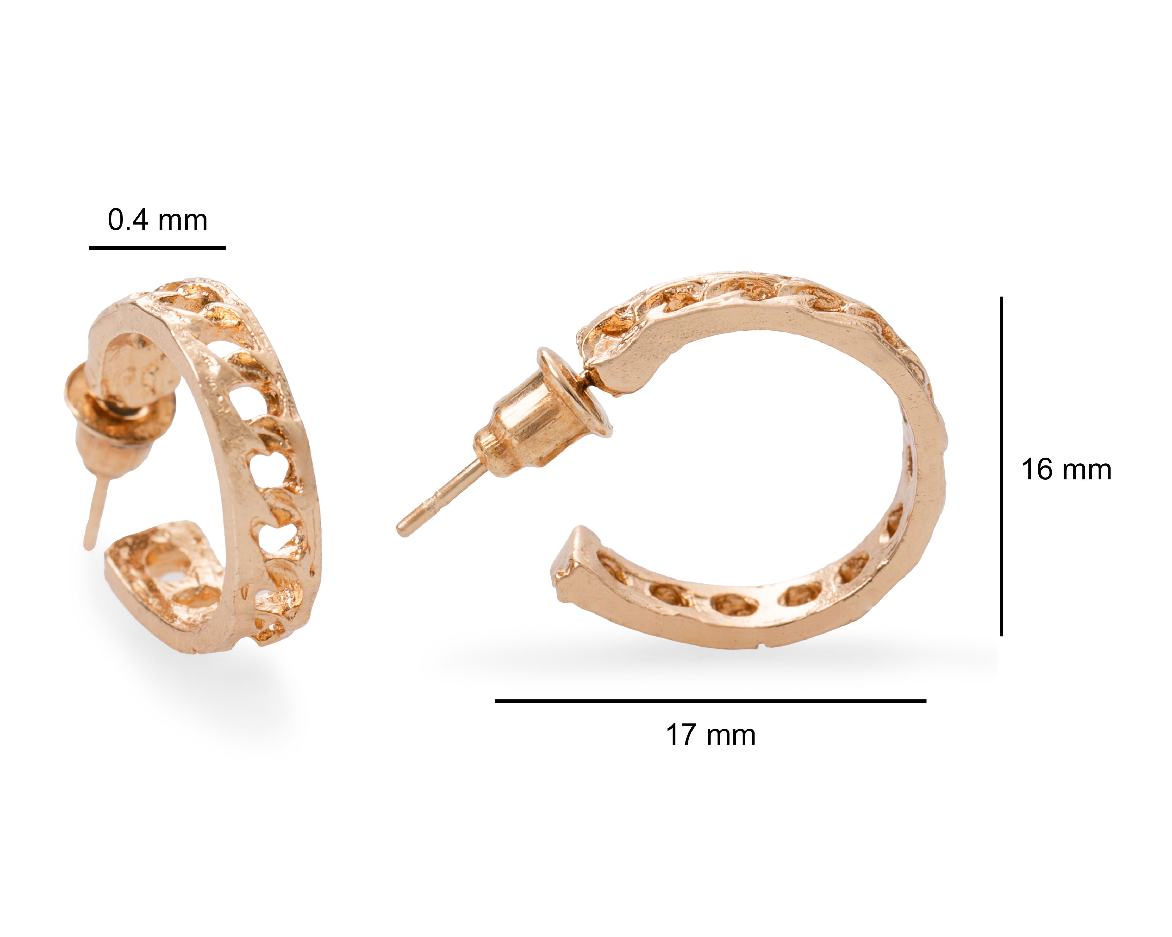 Foto 6 pulgar | Foto 5 | Aretes de Metal Sahara 9 Pares