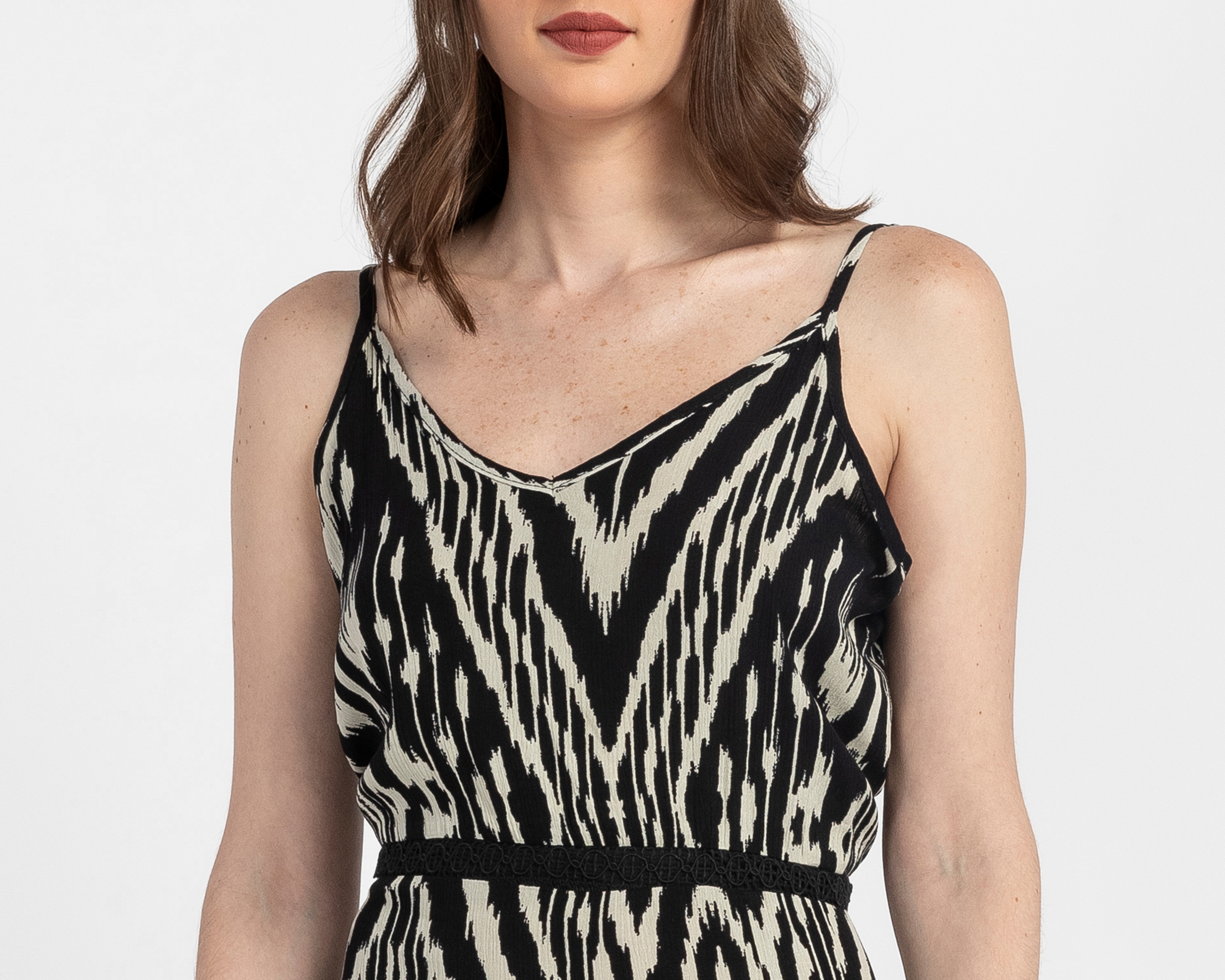 Foto 5 pulgar | Foto 4 | Vestido de Playa Sahara Escote V con Tirantes Estampado para Mujer