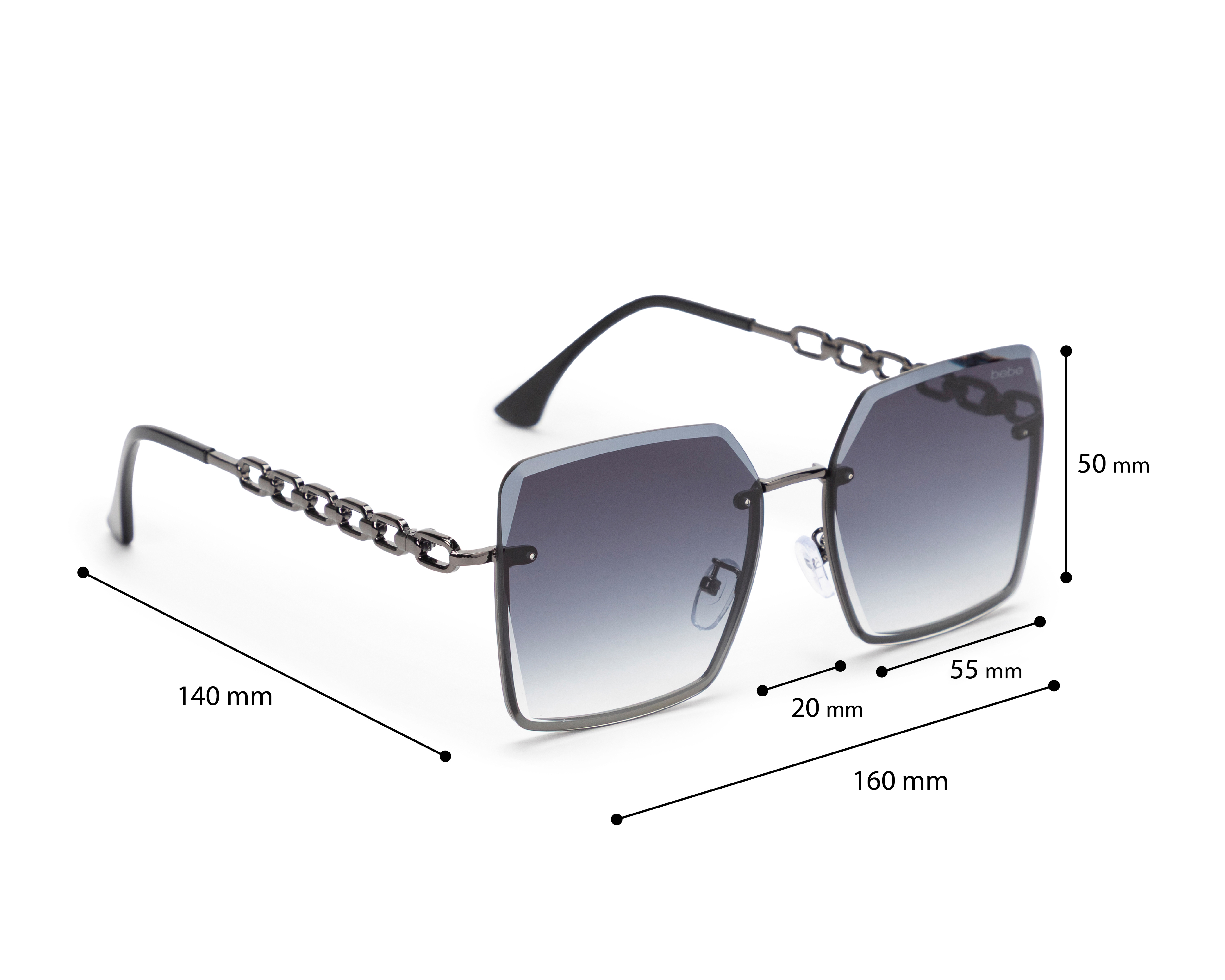 Foto 5 | Foto 5 | Lentes de Sol para Mujer Bebe Cuadrados Plateados