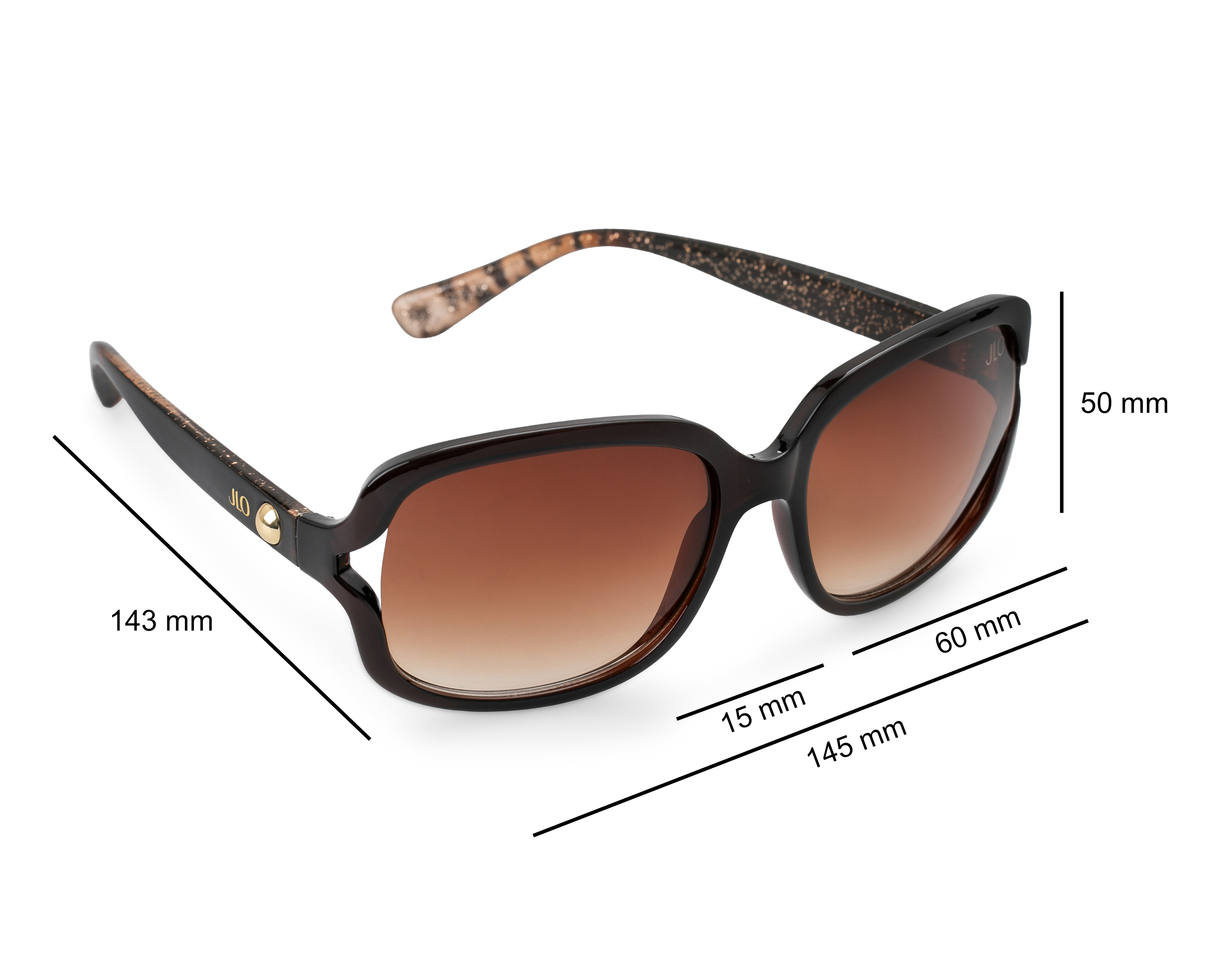 Foto 6 pulgar | Foto 5 | Lentes de Sol para Mujer Jennifer Lopez Cuadrados Café