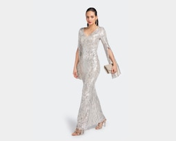 Vestido Meirius de Fiesta Largo Escote V