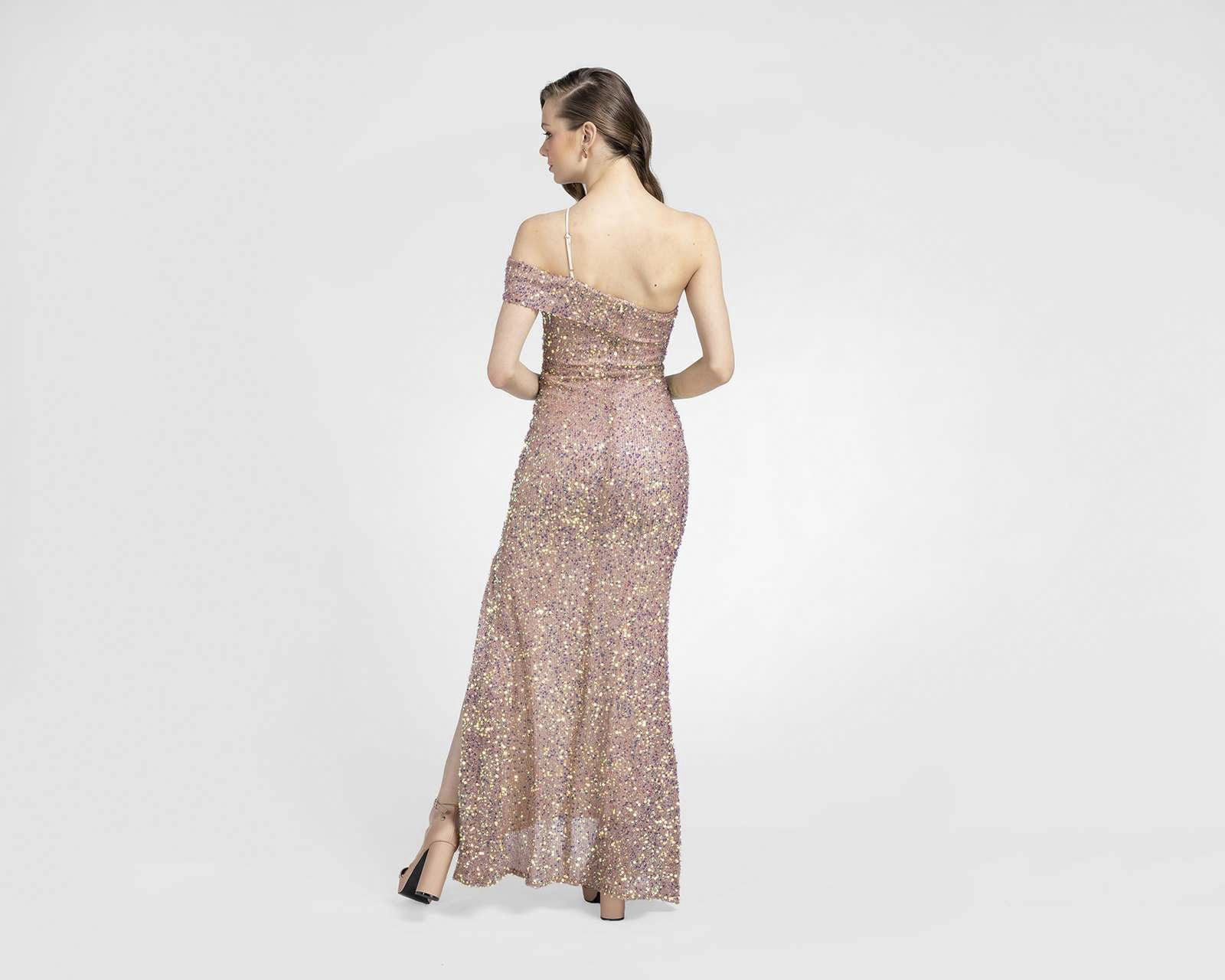 Foto 3 | Foto 3 | Vestido Meirius de Fiesta Largo con Lentejuelas