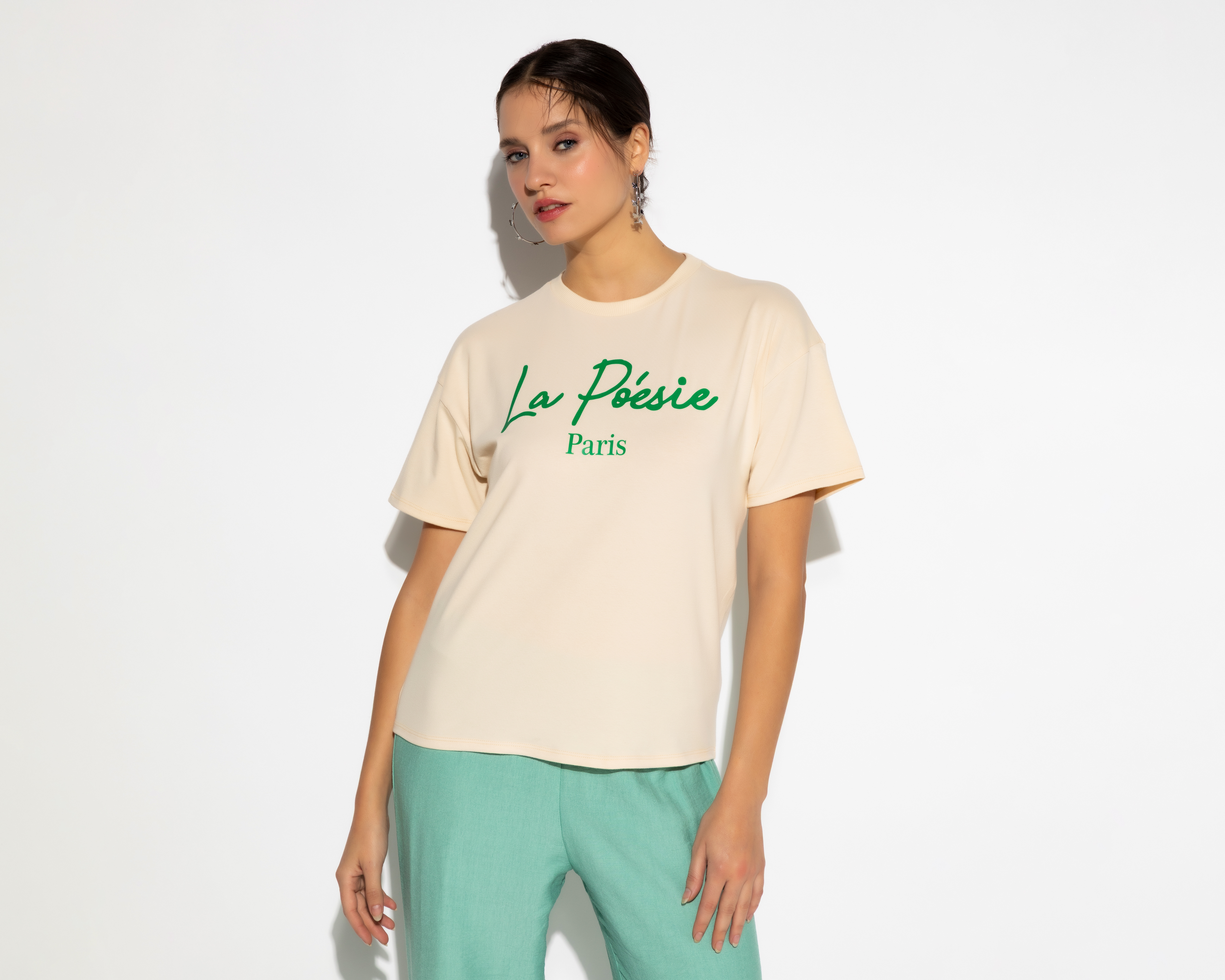 Foto 3 pulgar | Foto 2 | Playera Manga Corta La Poesie Strona para Mujer