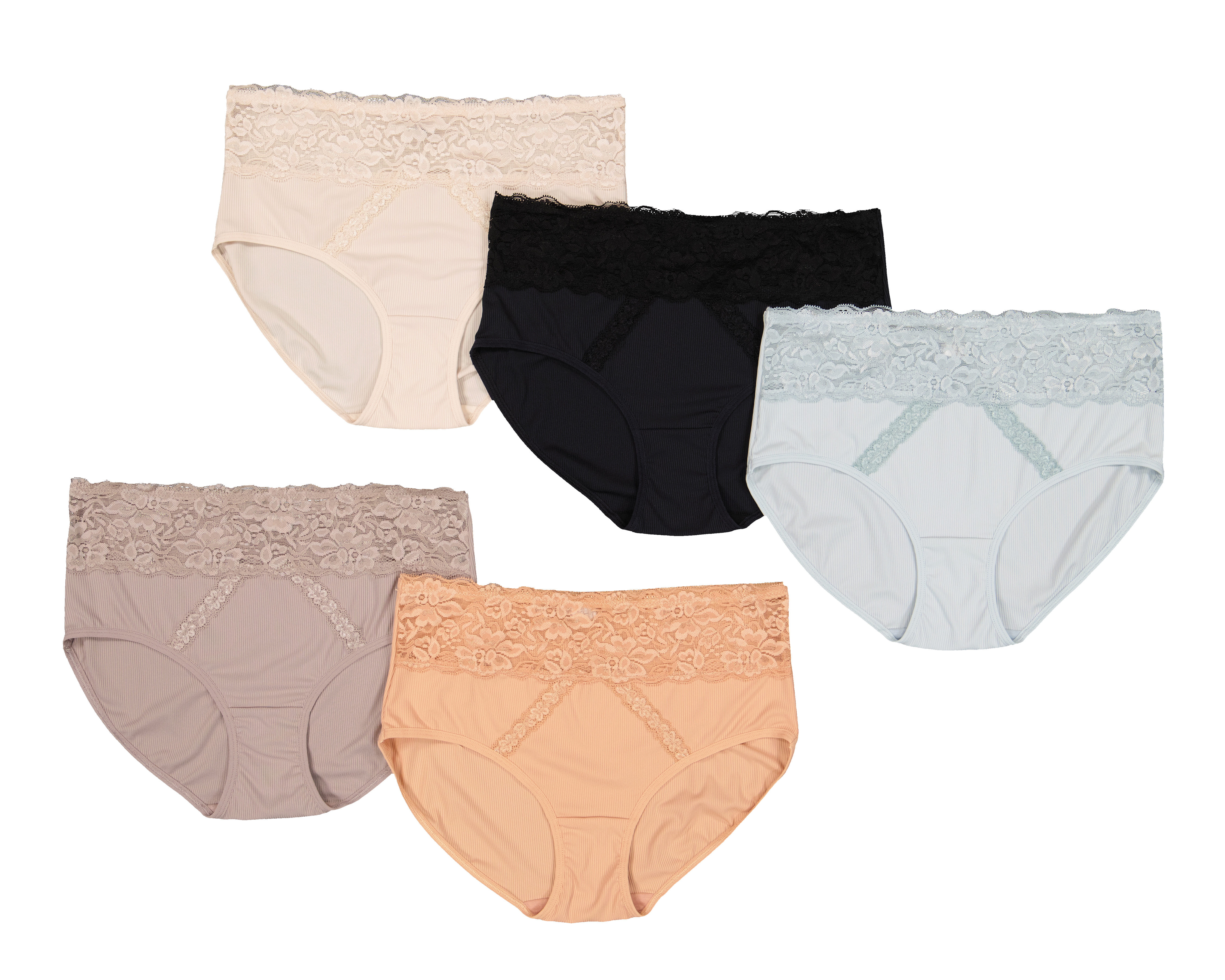 Pantaleta con Encaje Beauty Secret para Mujer 5 Piezas