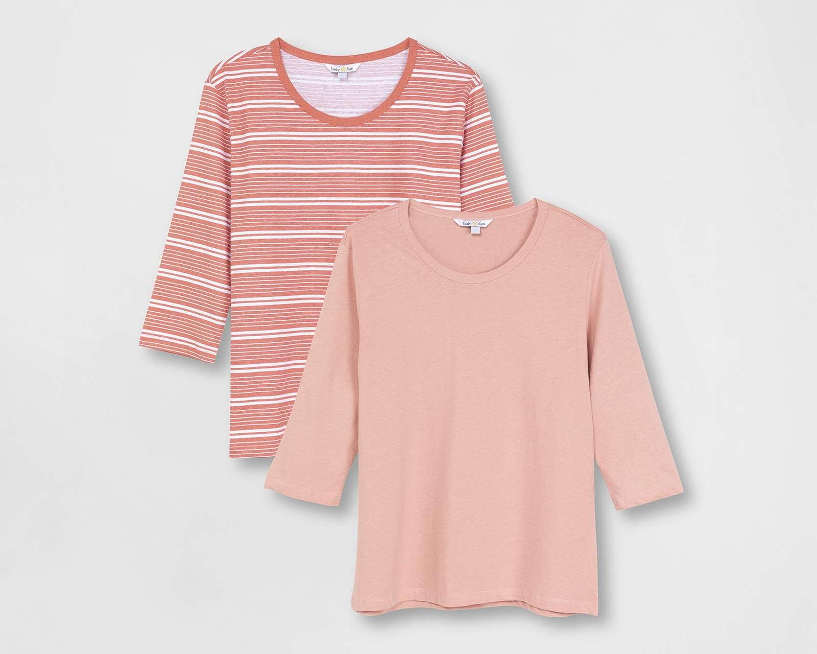 Playera Lady Sun Manga 3/4 Cuello Redondo