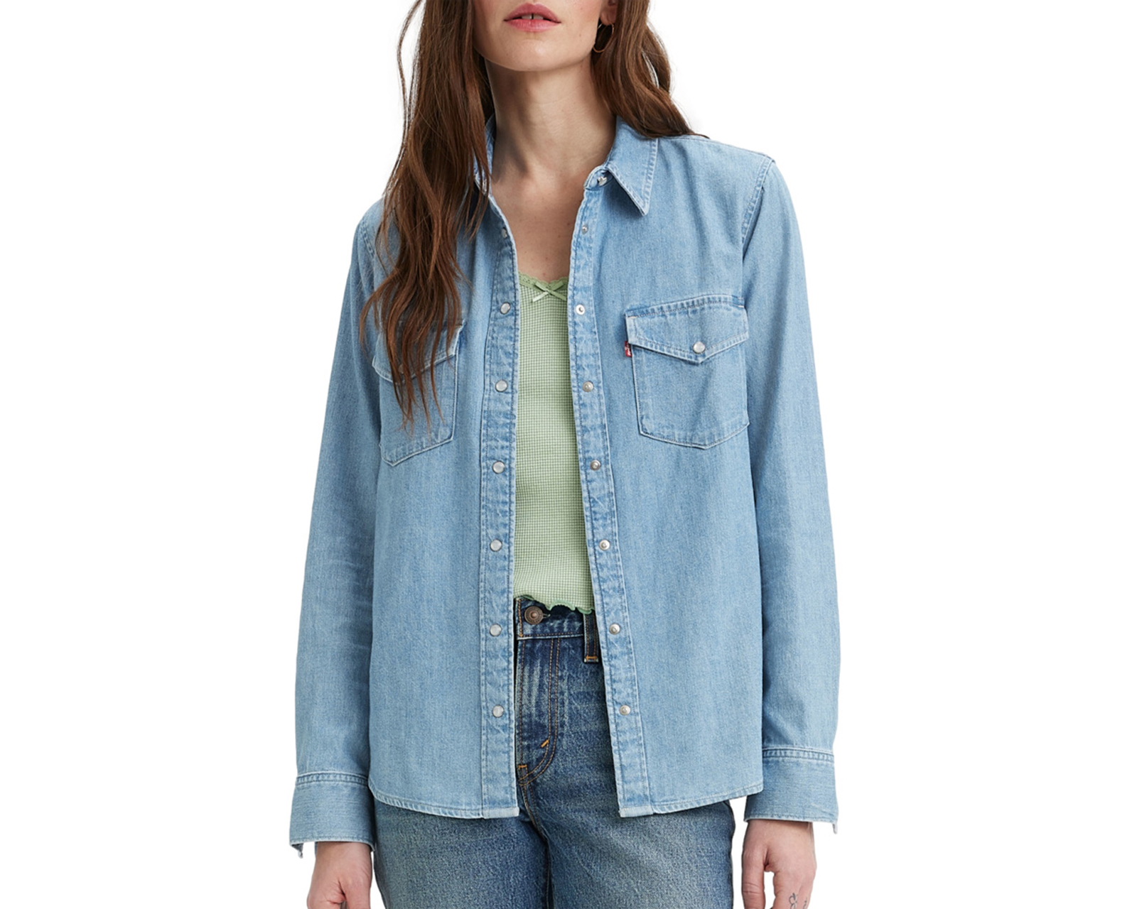 Foto 4 pulgar | Foto 3 | Camisa Levi's Essential Western de Algodón para Mujer
