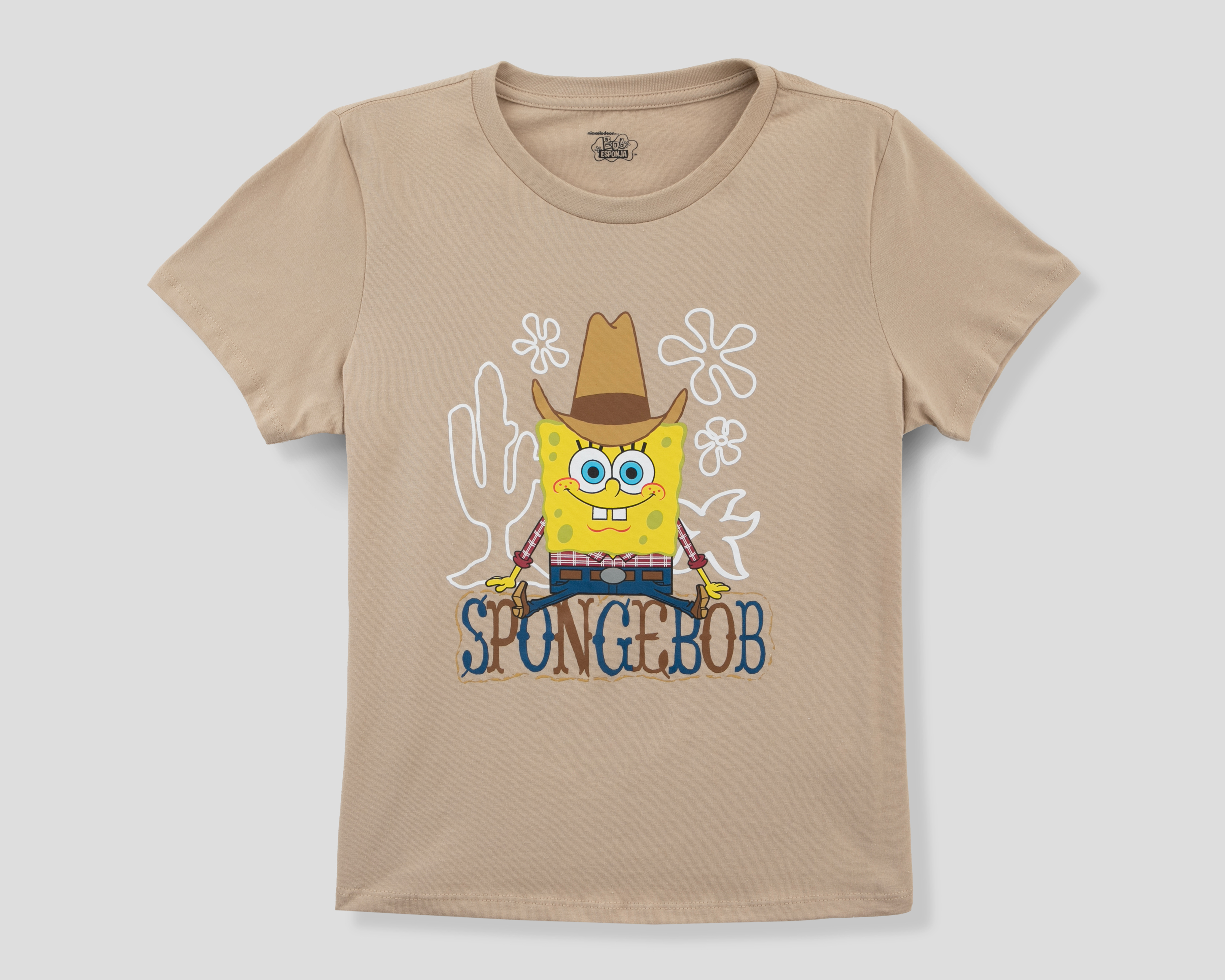 Playera Manga Corta Bob Esponja para Mujer