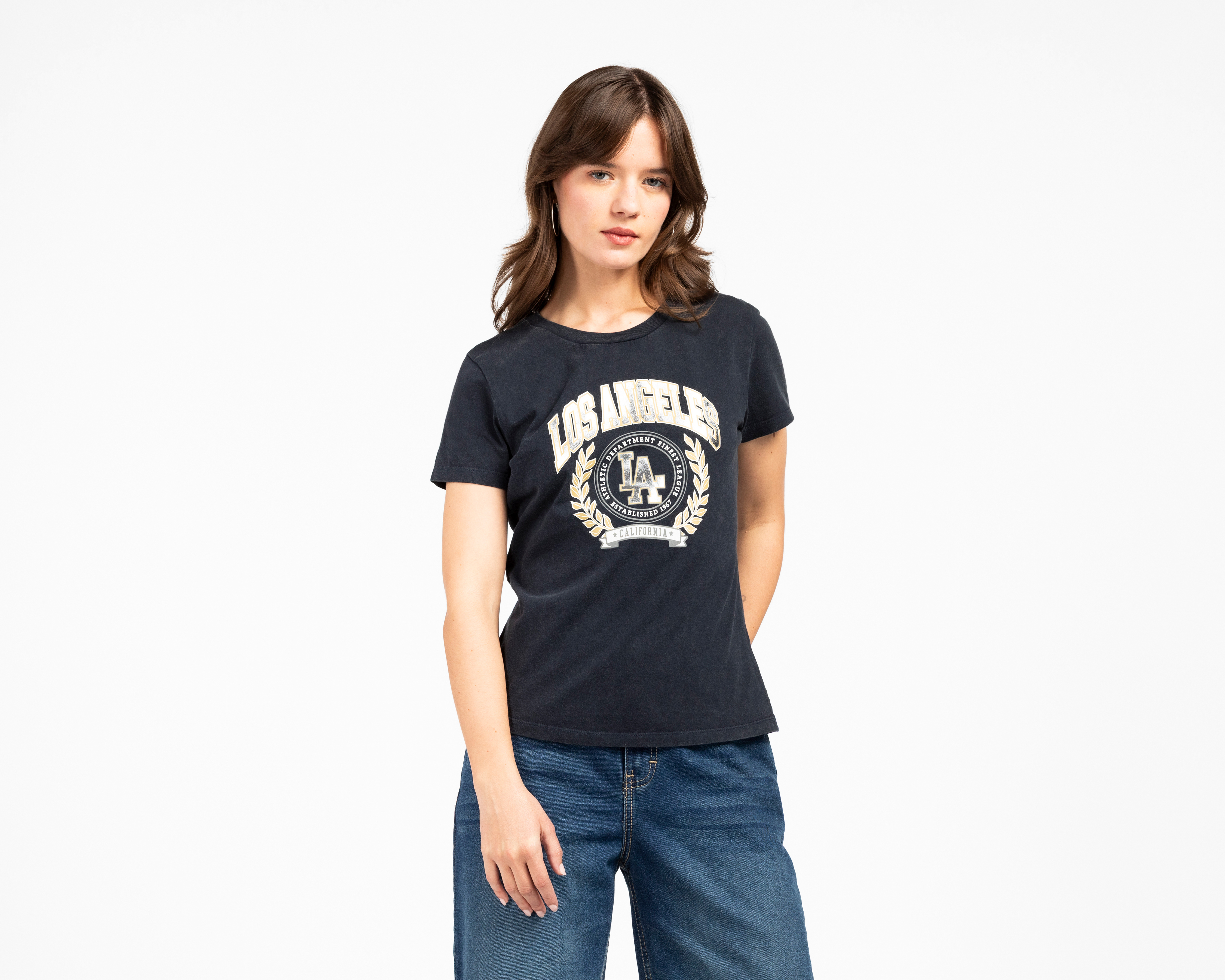 Foto 1 | Foto 1 | Playera de Cuello Redondo Refill para Mujer