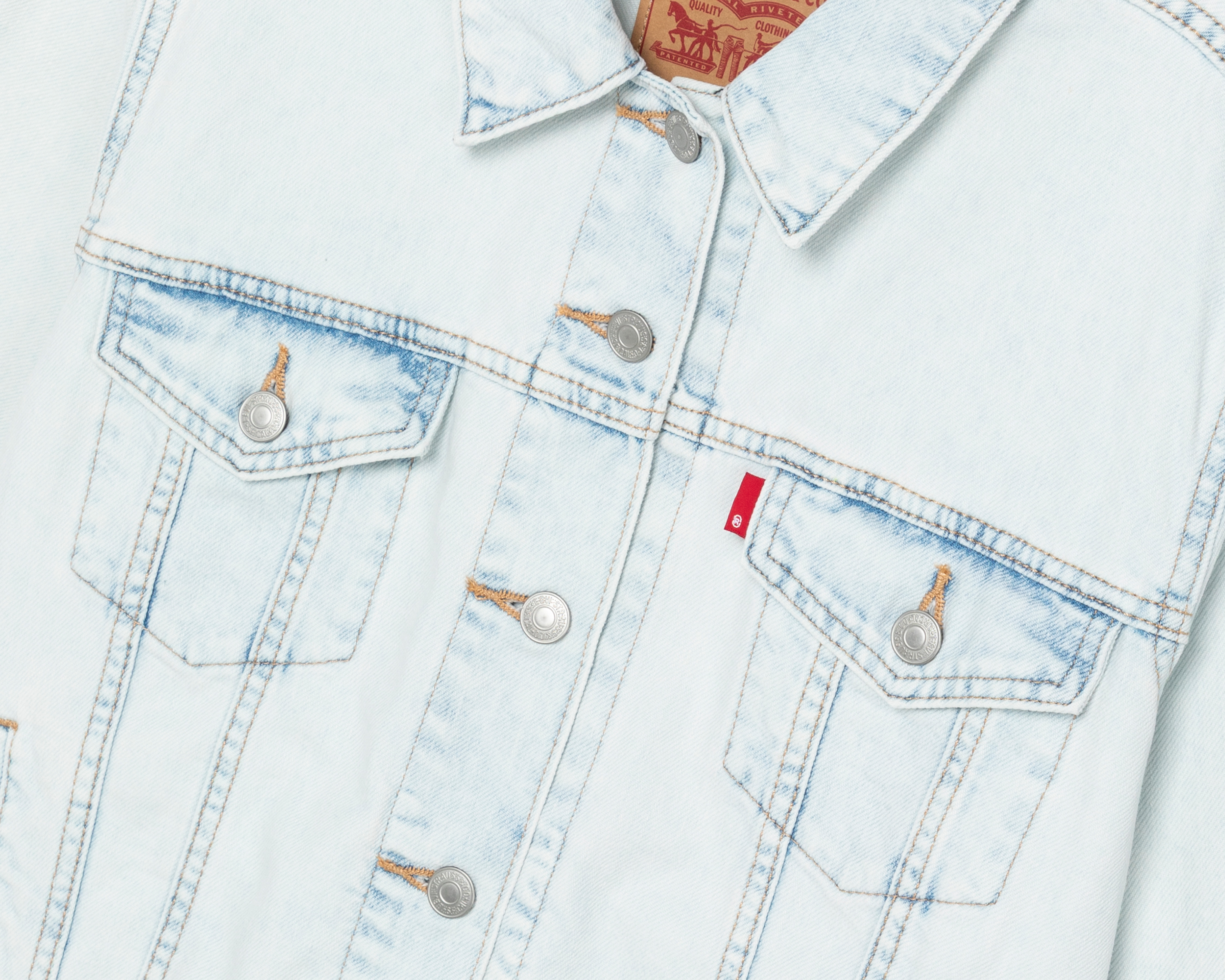 Foto 4 pulgar | Foto 3 | Chamarra de Mezclilla Azul Levi's para Mujer