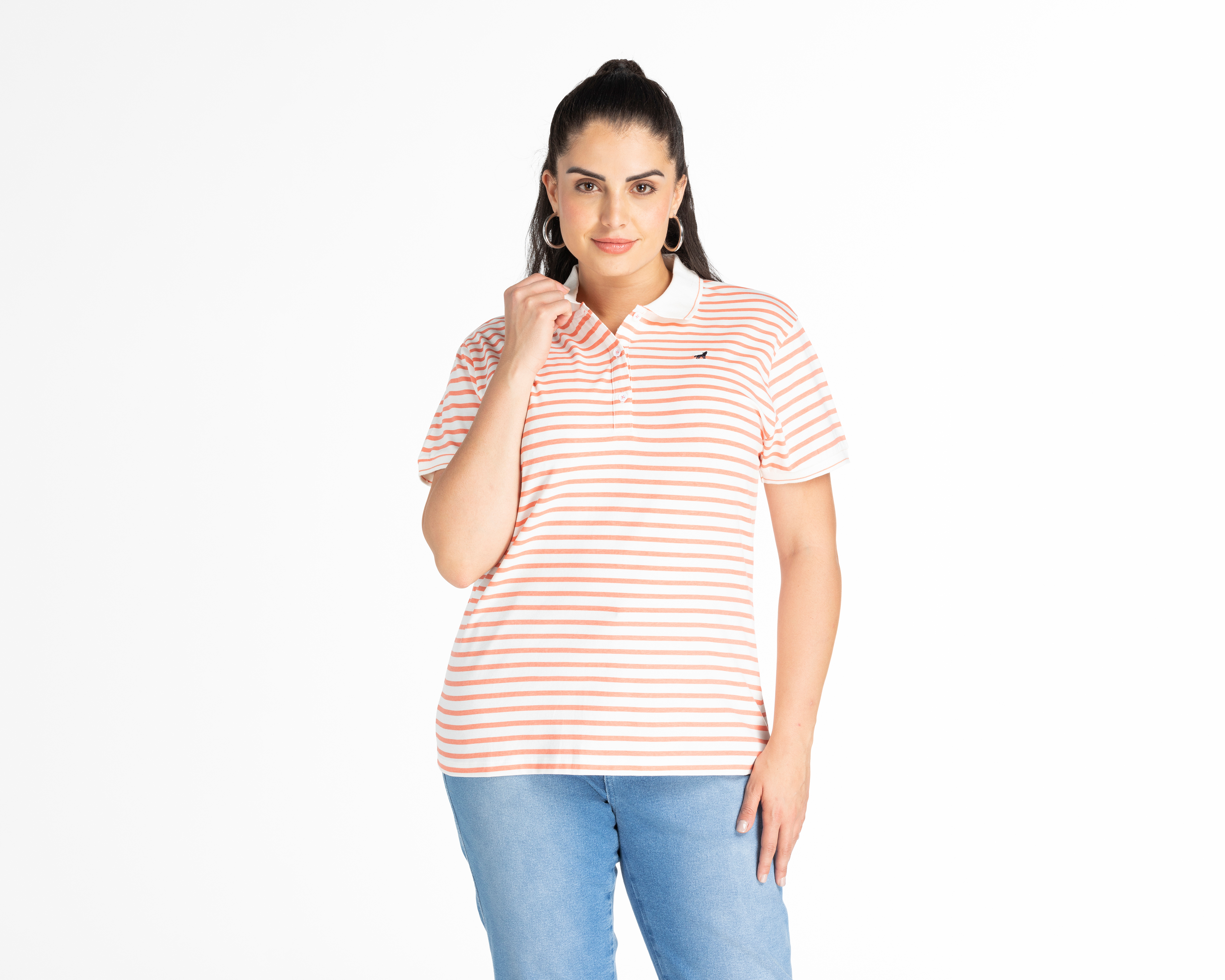 Playera Refill Manga Corta a Rayas