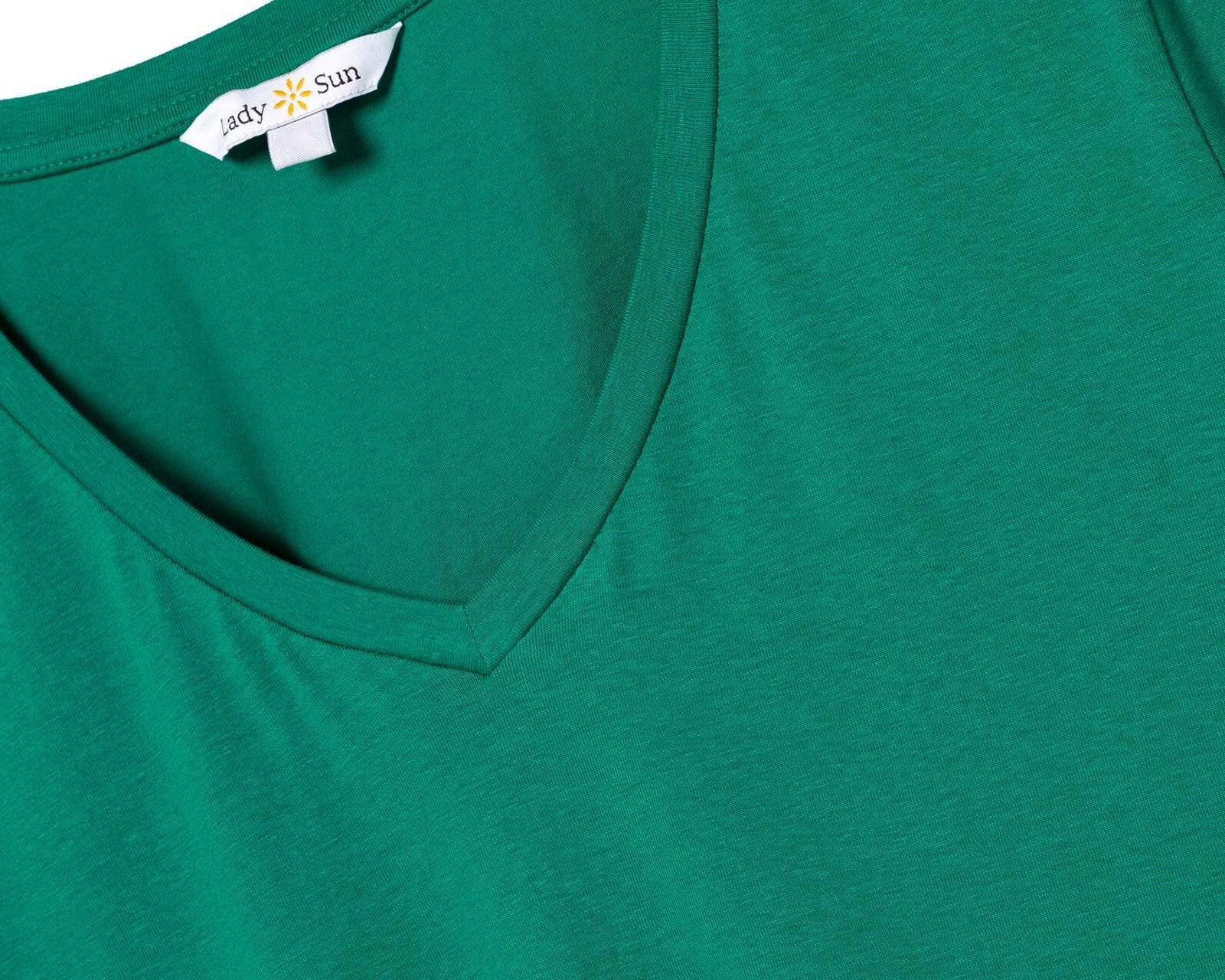 Foto 6 pulgar | Foto 6 | Playera Lady Sun Verde Manga Corta