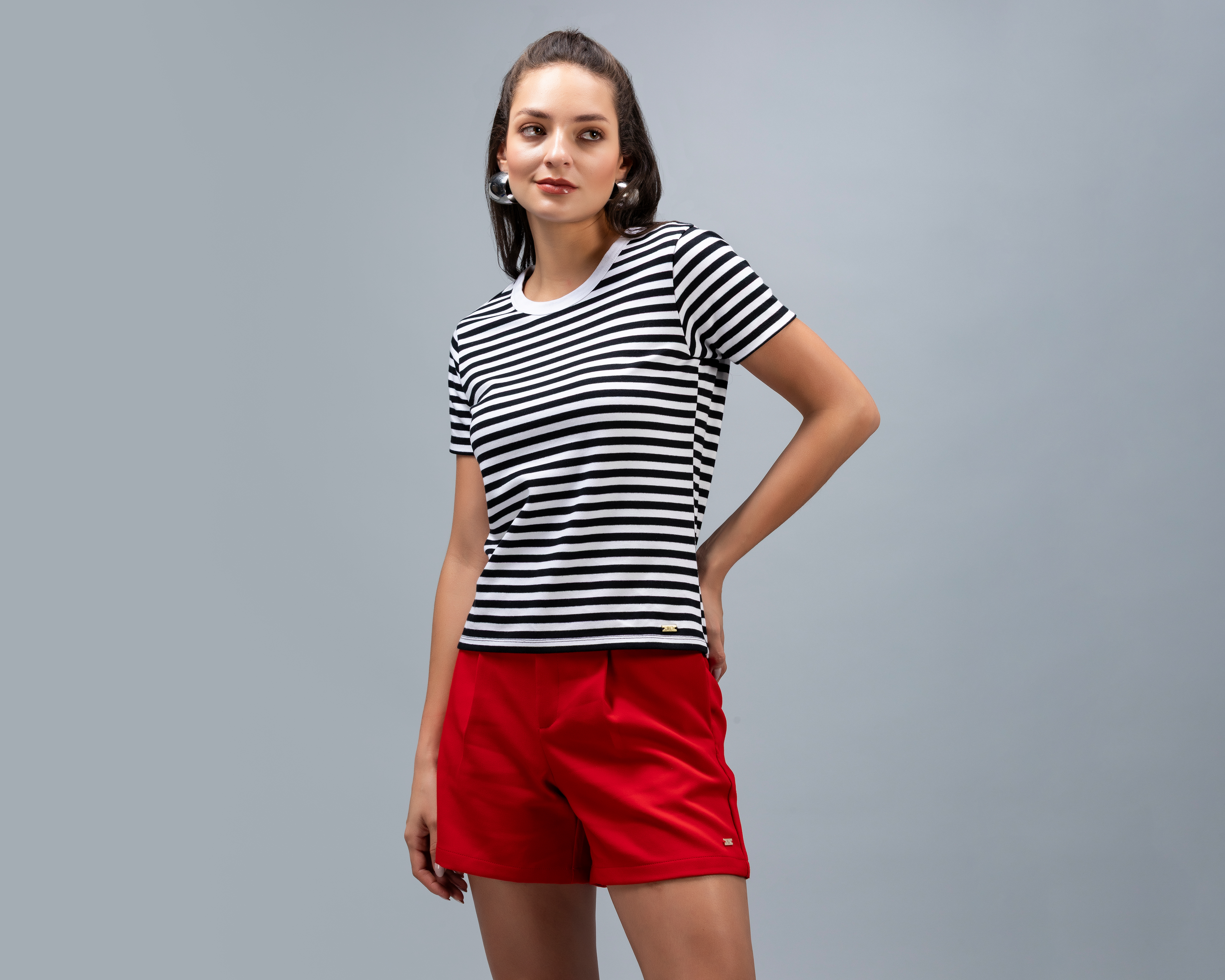 Foto 3 pulgar | Foto 2 | Playera a Rayas Jennifer Lopez para Mujer