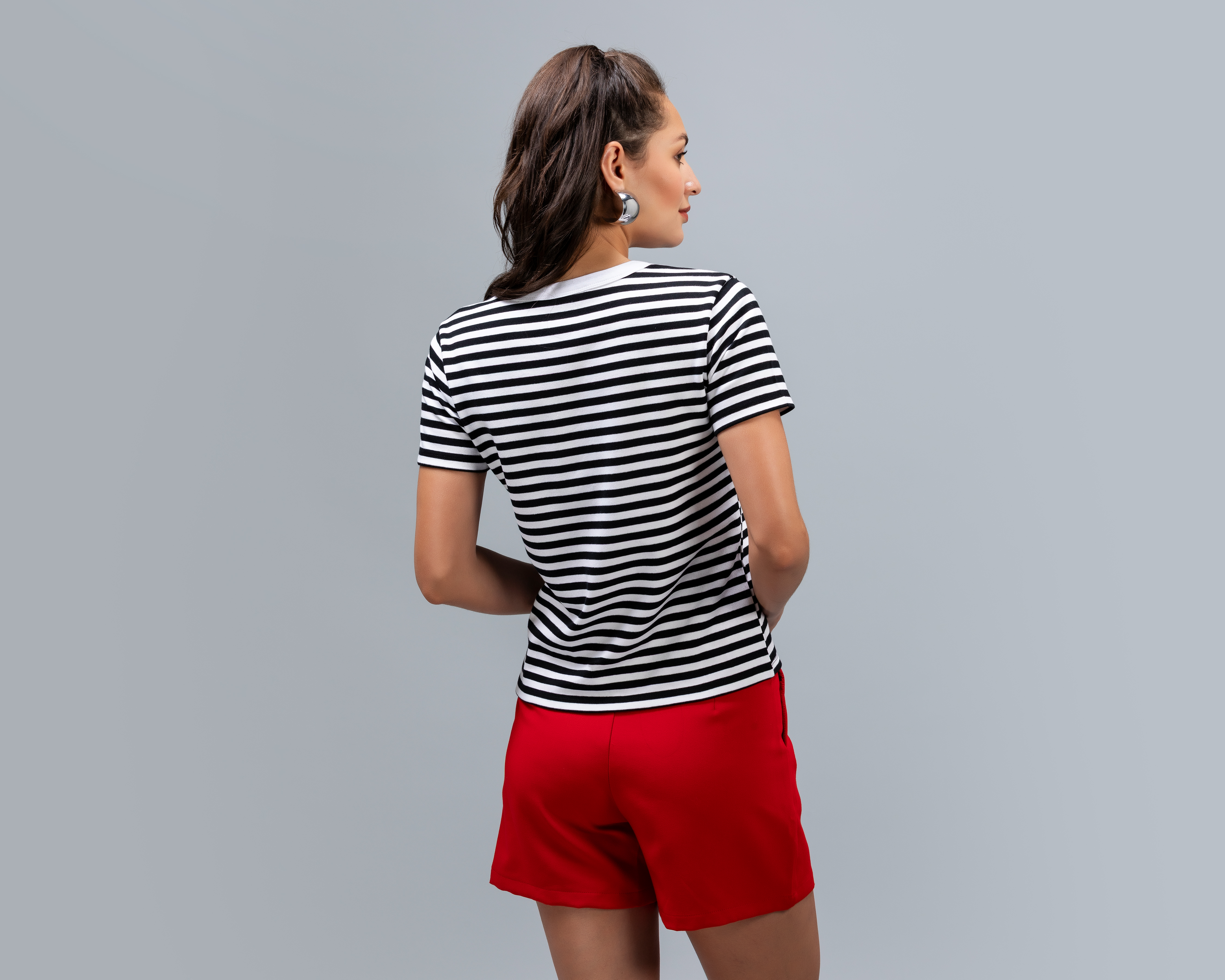 Foto 4 pulgar | Foto 3 | Playera a Rayas Jennifer Lopez para Mujer