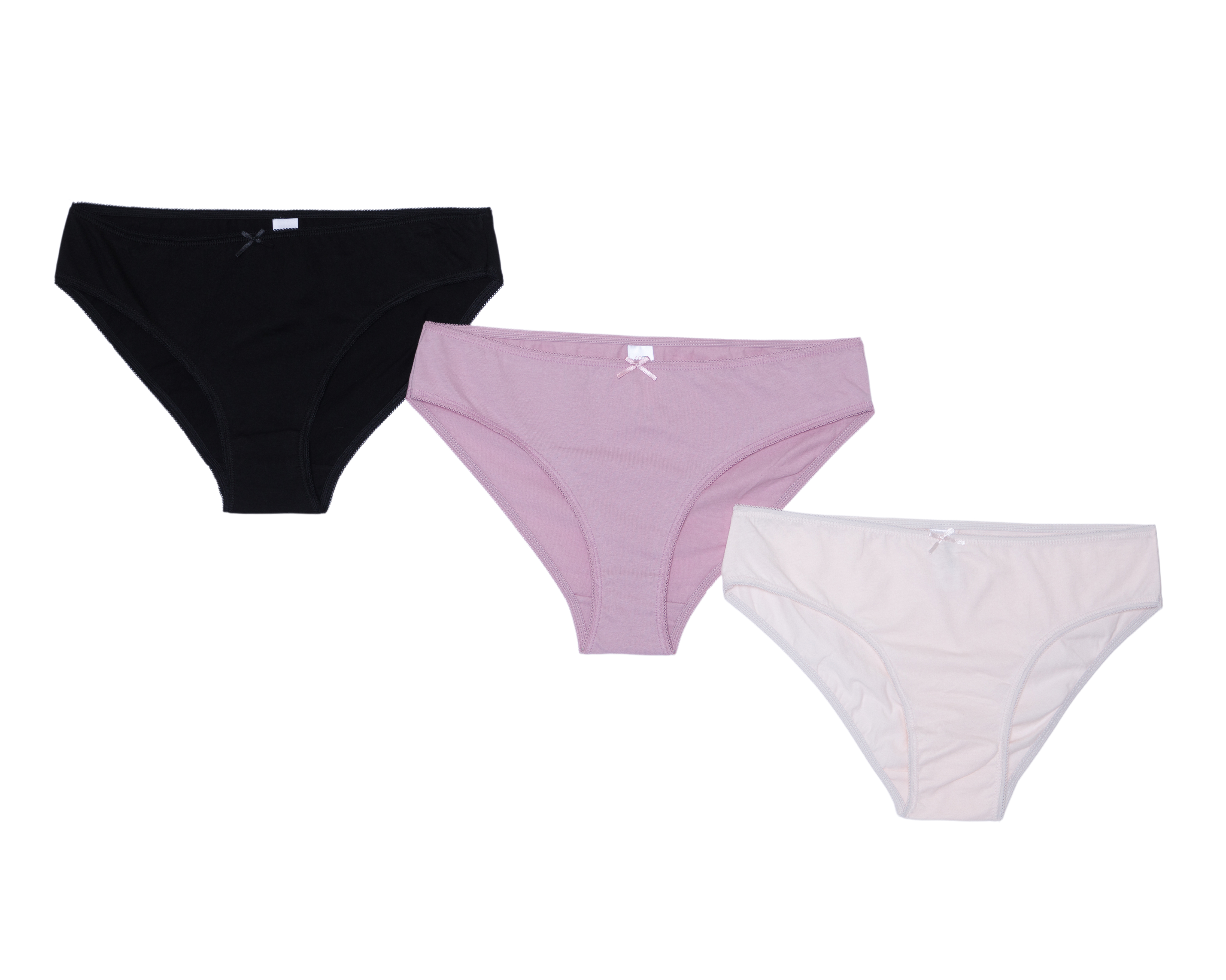 Pantaleta de Algodón con Moño Beauty Secret para Mujer 3 Piezas
